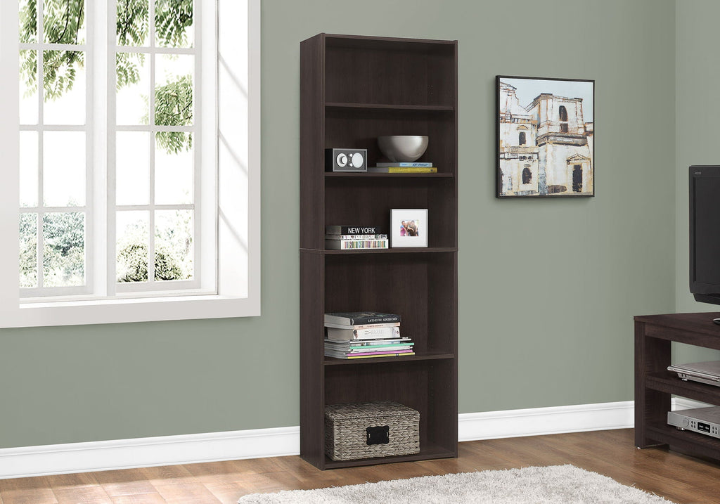 6-Tier Transitional Bookshelf for Office