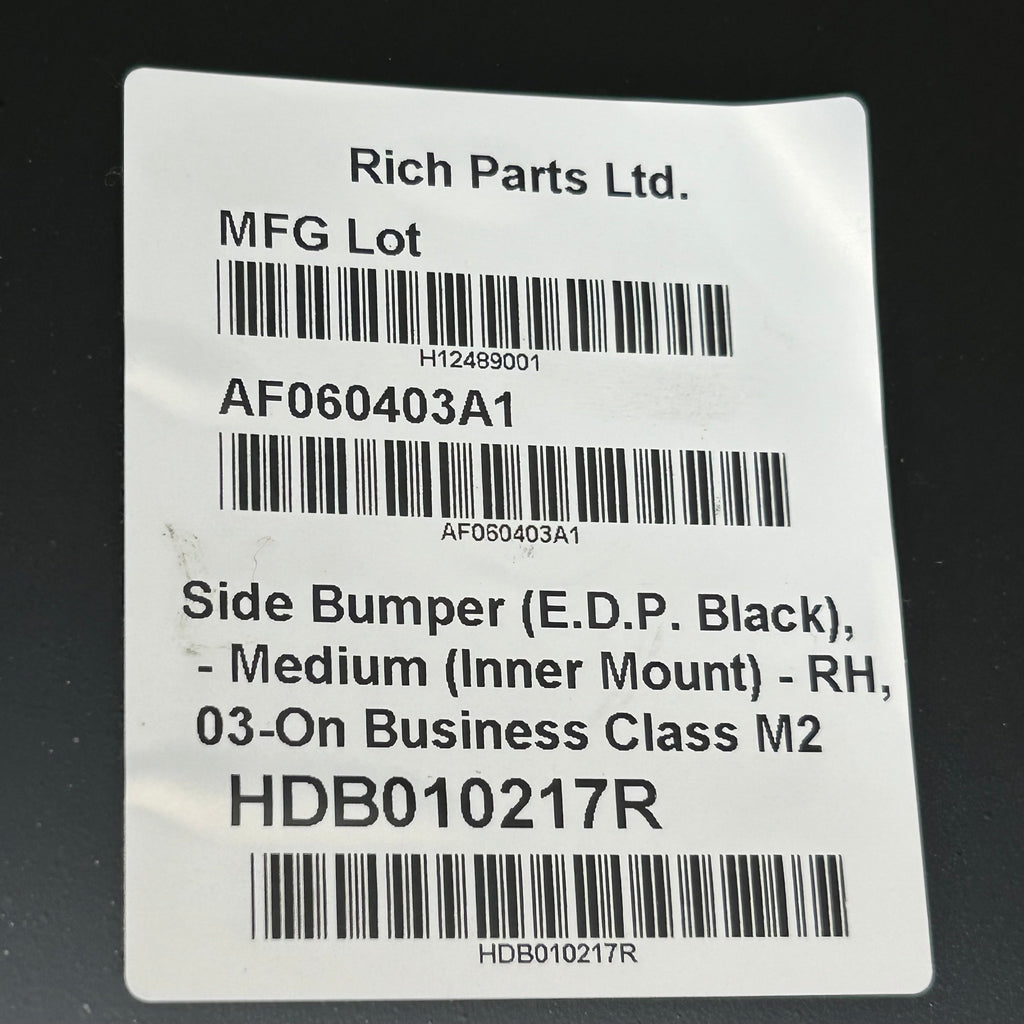 RICH PARTS Passenger Side Inner Bumper End For Freightliner Black M2-08-14
