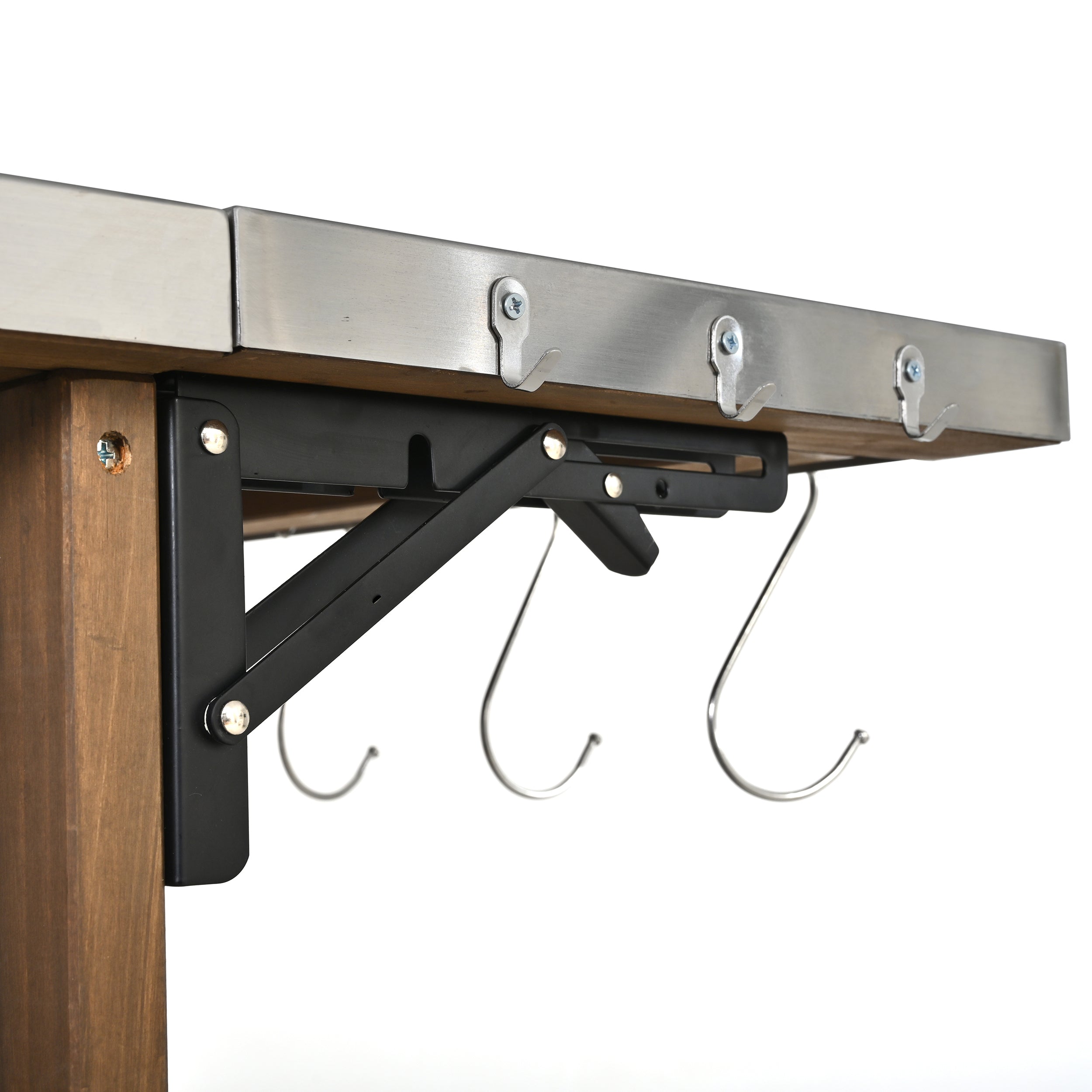 54.33' Farmhouse Rolling Outdoor Kitchen Cart