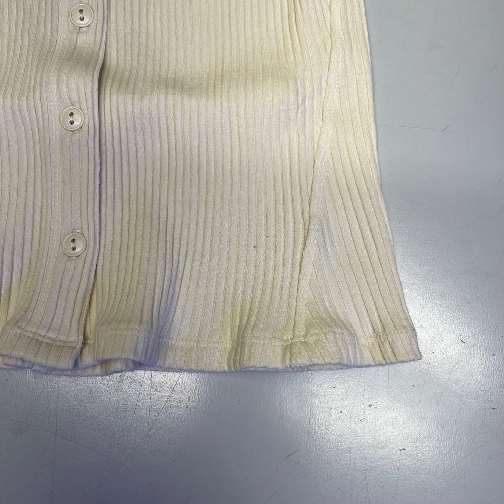 FREE PEOPLE Ribbed Cap Sleeve Most Wanted Cardi Women's Sz M Ivory 92736032