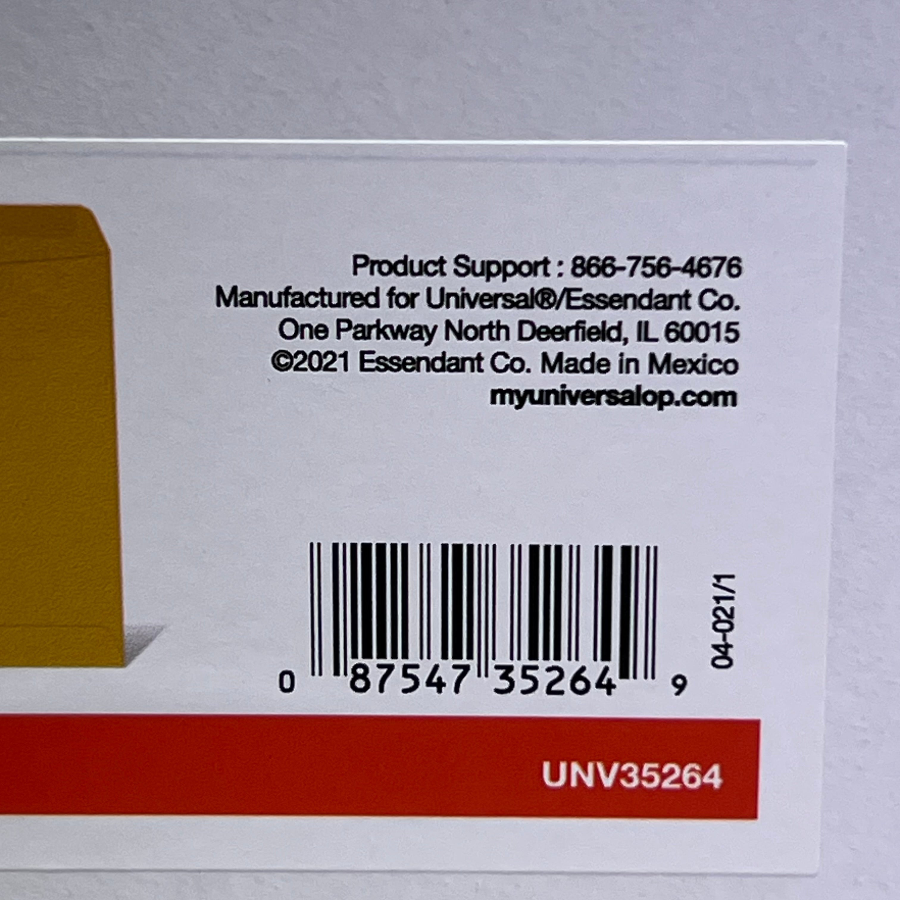 UNIVERSAL (200 ENVELOPES) Clasp Envelope Kraft #90 Yellow, 9"x12" UNV35264