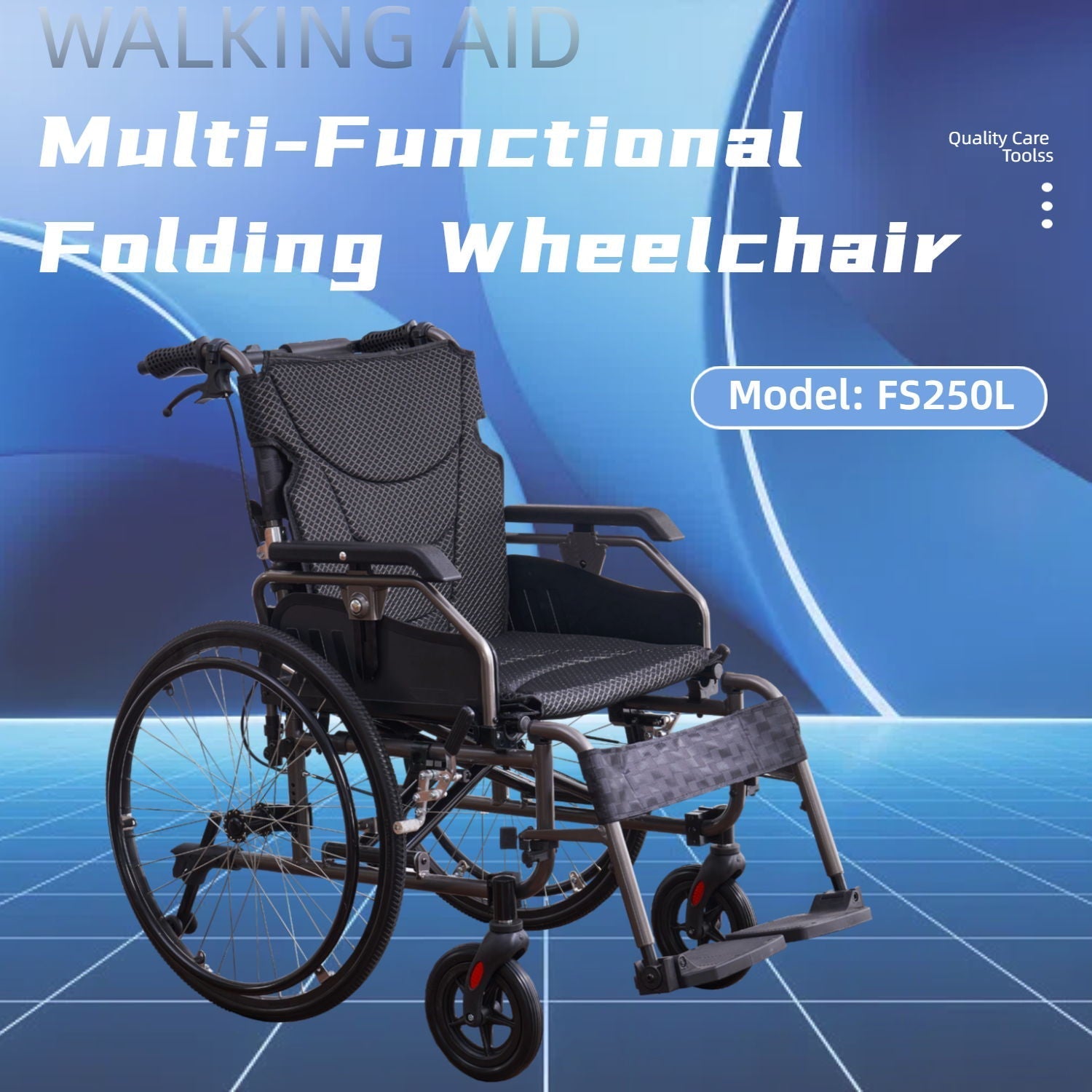 Premium Foldable Transport Wheelchair for Adults