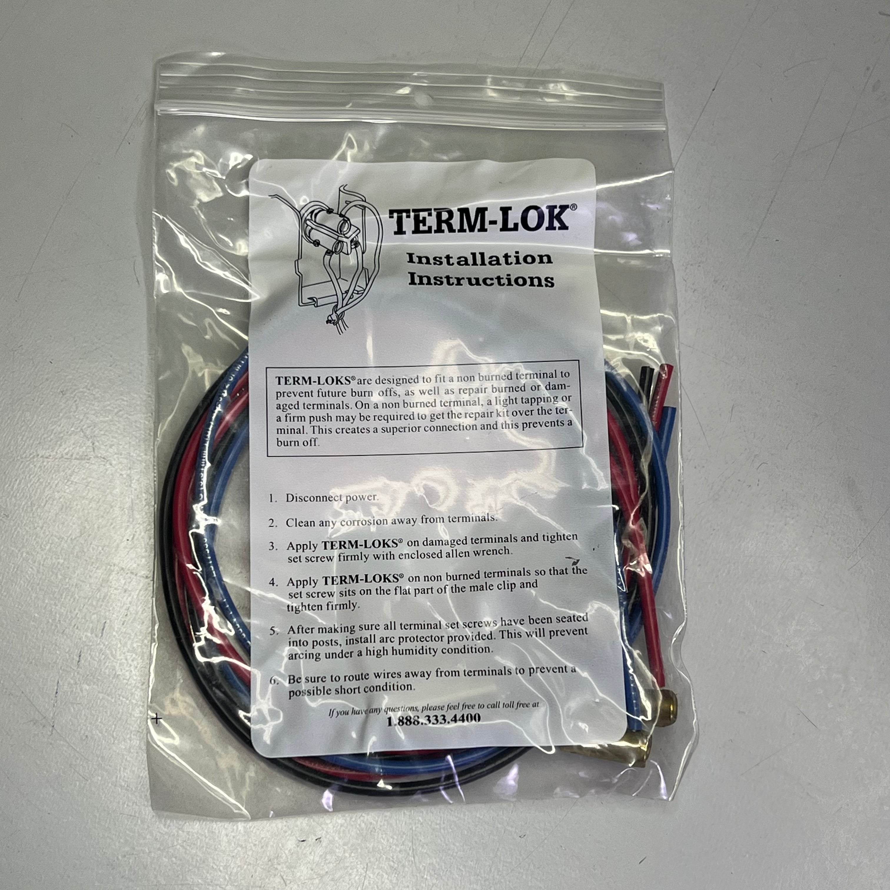 MARS Compressor Stake On Repair Kit 600 V 3 Wire 10 Gauge Red/Blue/Black 86388