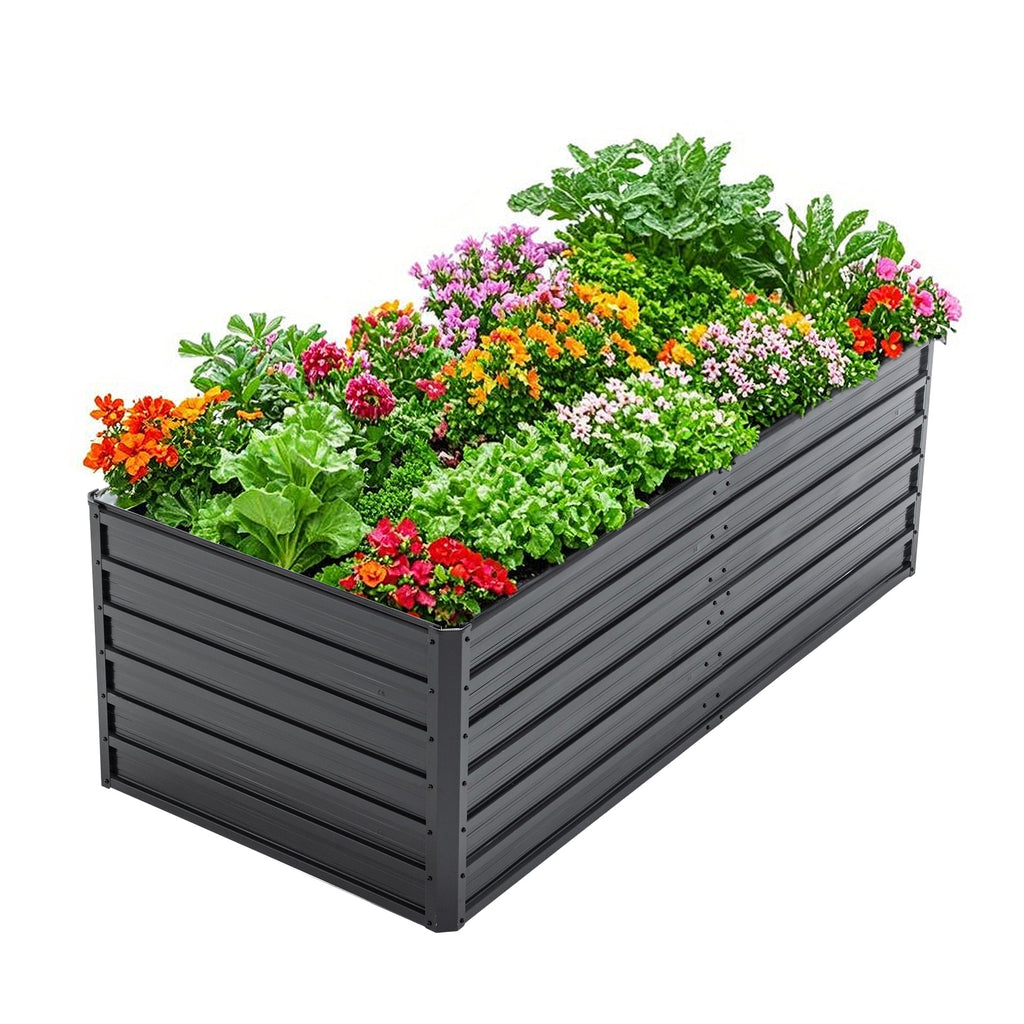 6x3x2 FT Metal Raised Garden Bed for Outdoor Gardening