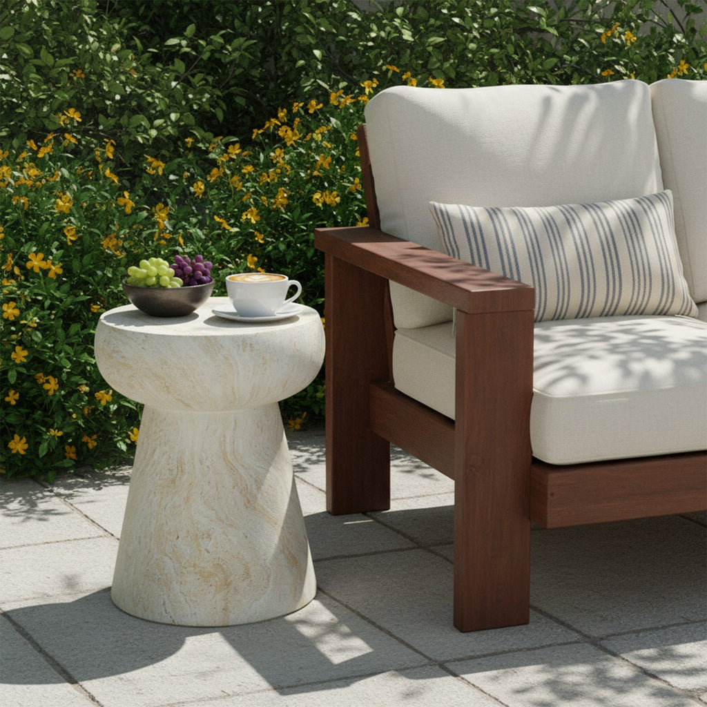 U_Style Mushroom-Shaped Outdoor Concrete Side Table