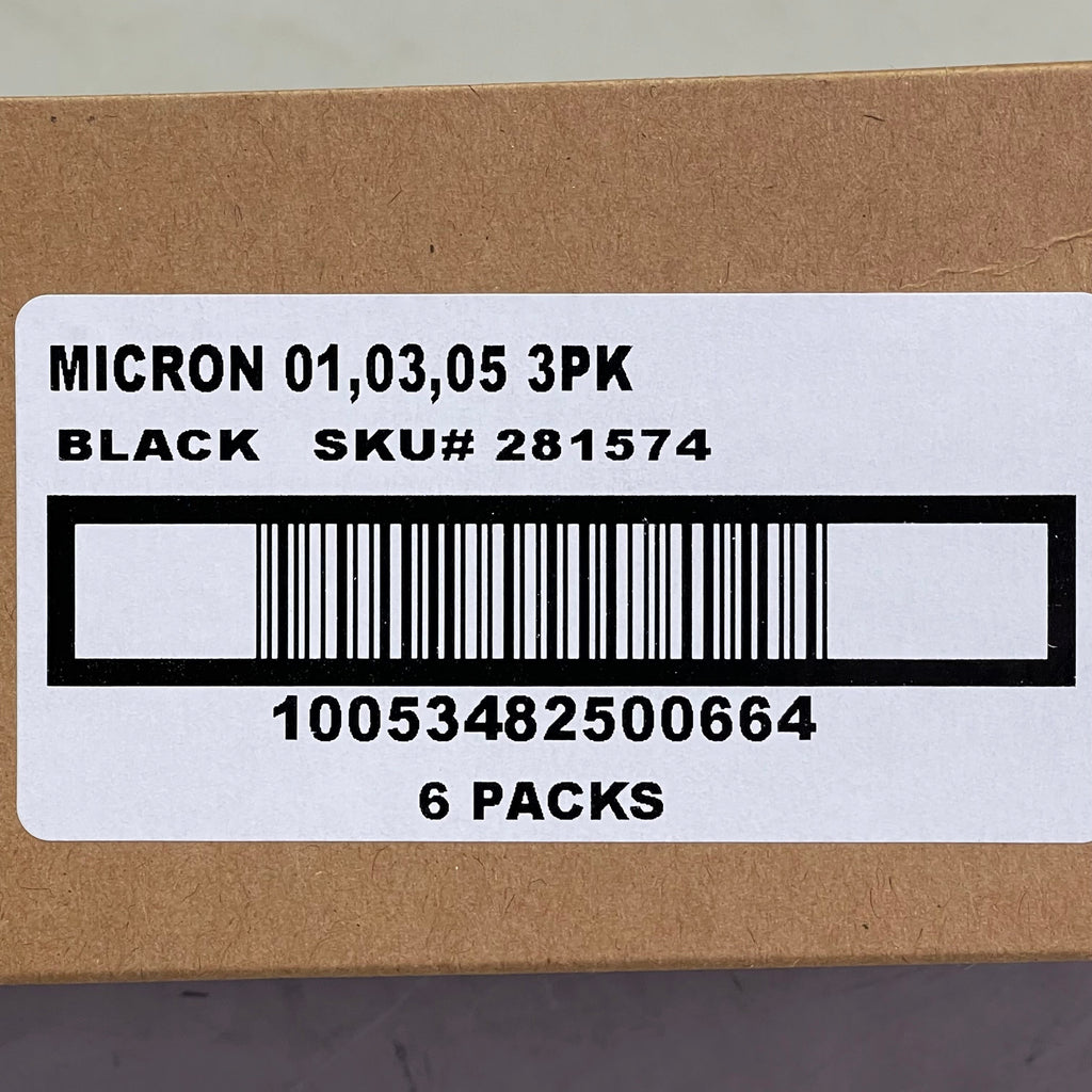 SAKURA (18-PACK) Pigma Micron Pens 0.25mm, 0.35mm, 0.45mm Black 50066