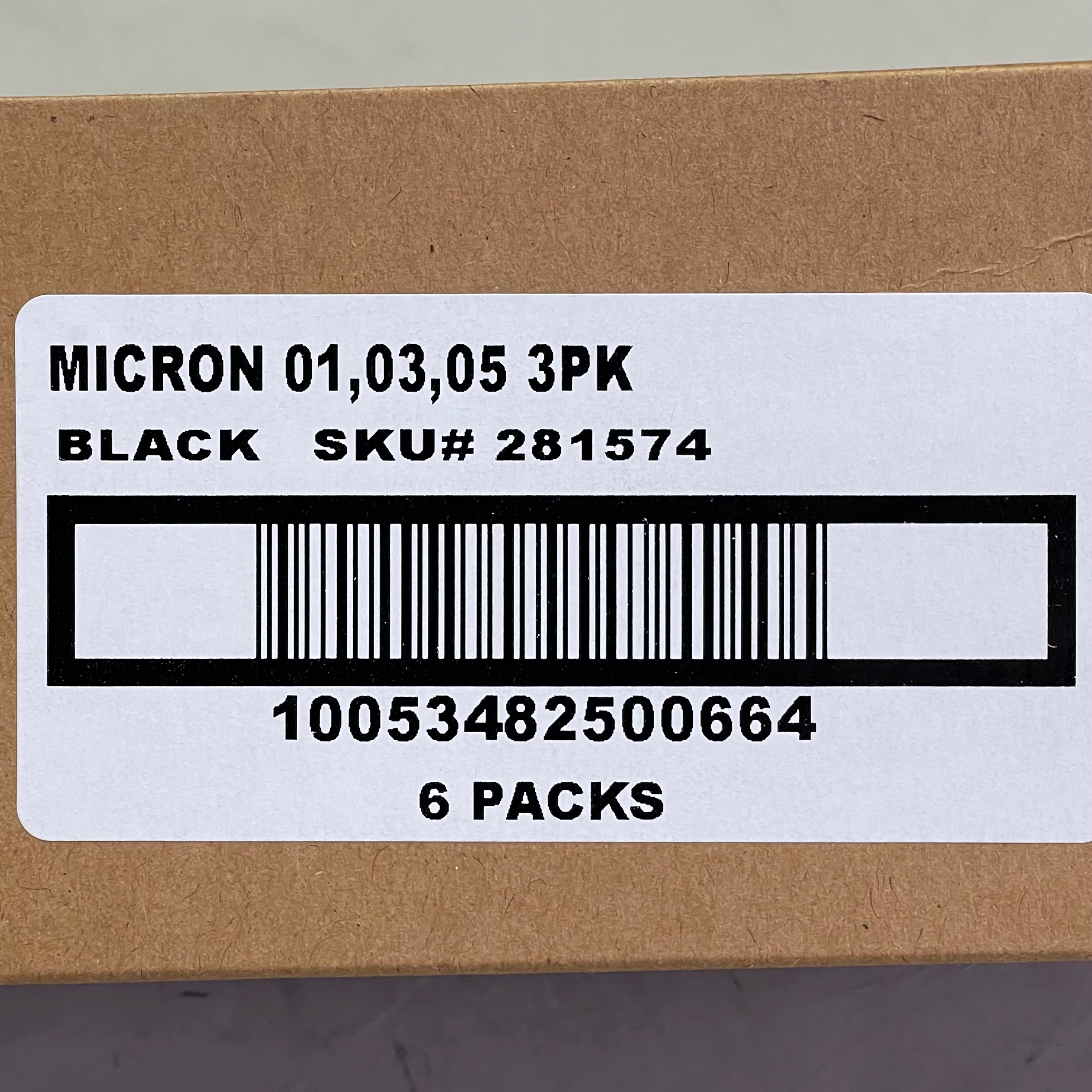 SAKURA (18-PACK) Pigma Micron Pens 0.25mm, 0.35mm, 0.45mm Black 50066