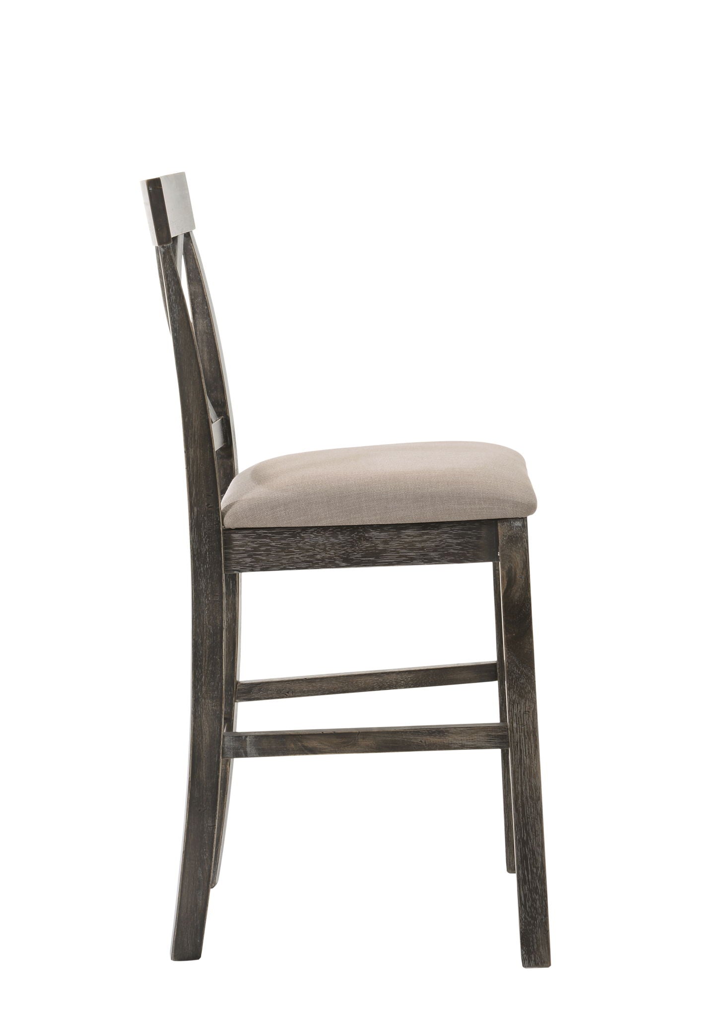 Martha II Weathered Counter Height Chair Set of 2 - Gray / Tan