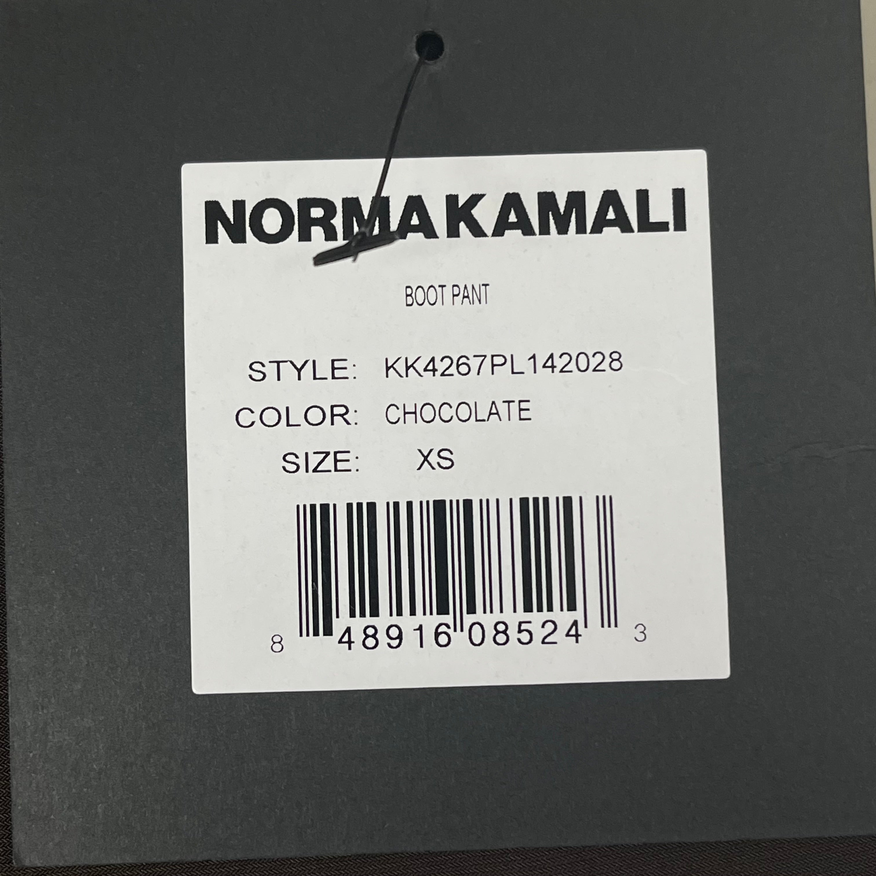 NORMA KAMALI Lightweight Slinky Jersey Fabric Boot Pant Women's Sz XS Chocolate