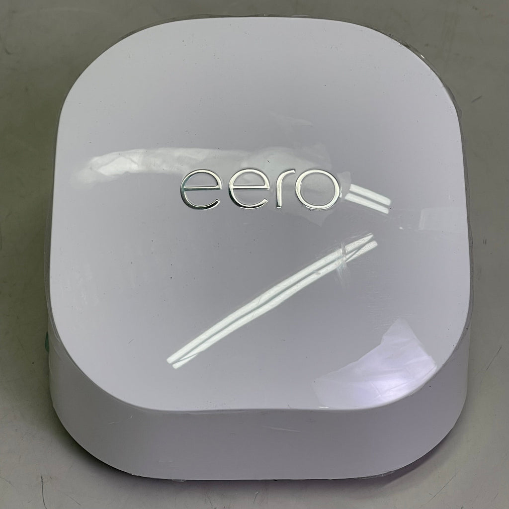 AMAZON Eero 6+ Mesh Wifi Router 1 Gigabit, 75+ devices, 1500 sq ft White R010001 (New Other)