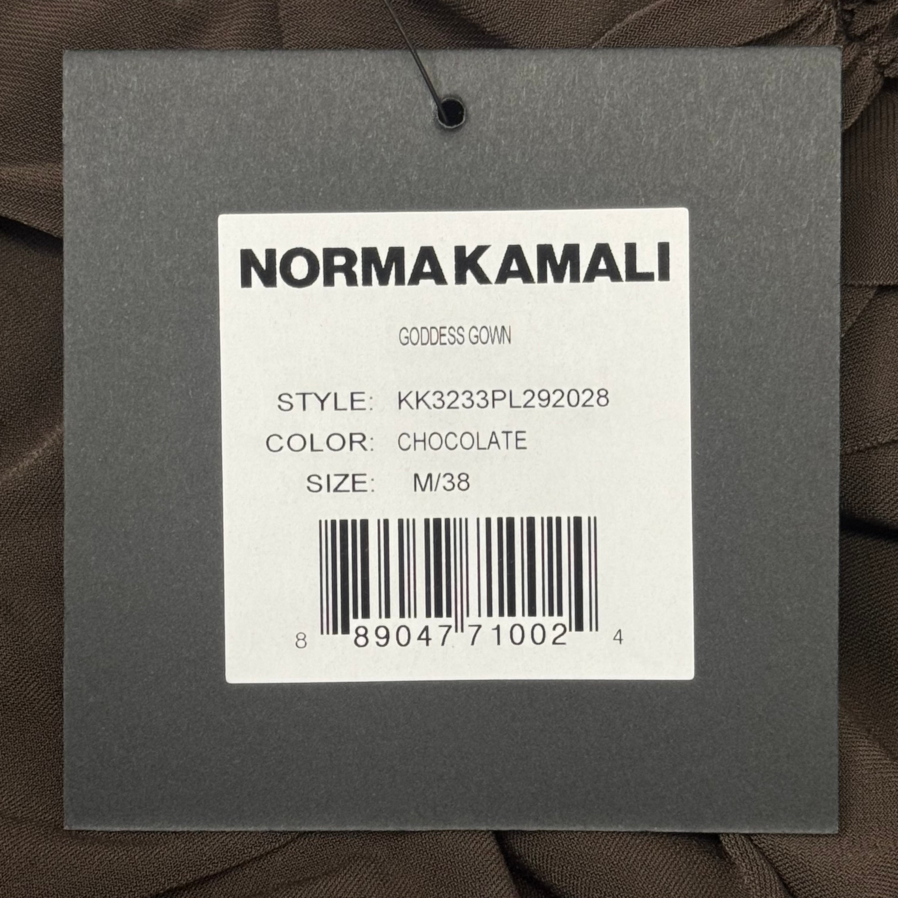 NORMA KAMALI Goddess Dress Unlined Women's Sz M/38 Chocolate KK3233PL292028