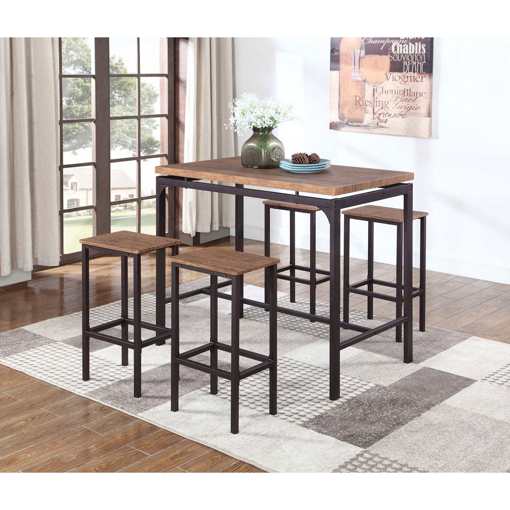 5 Piece Bar Set - Chestnut