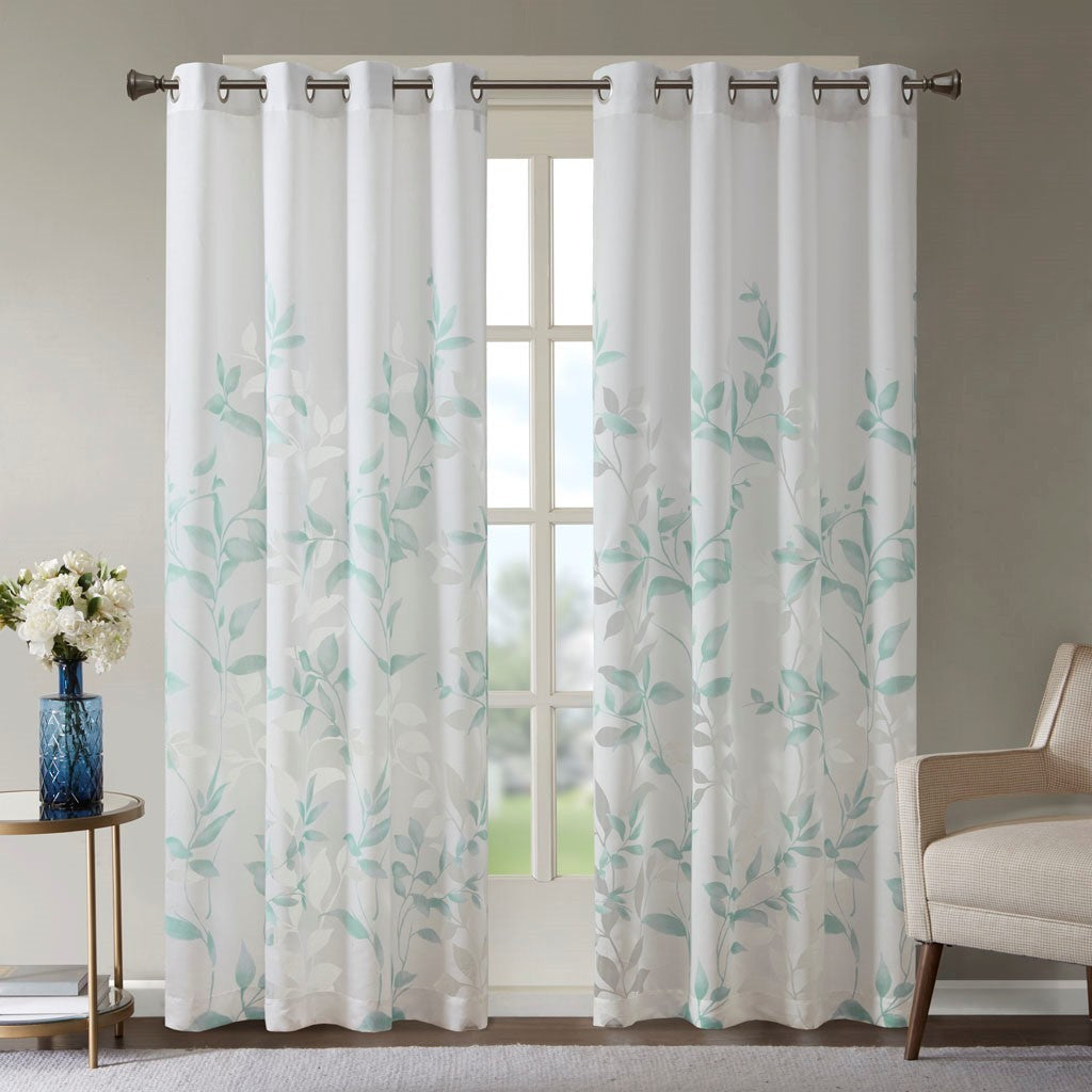 Burnout Printed Curtain Panel (Single Panel)