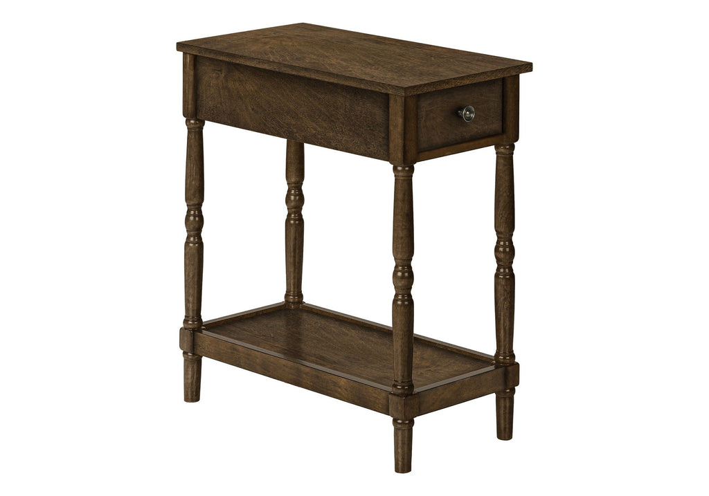 Accent End Table with 2 Tiers and Storage Drawer