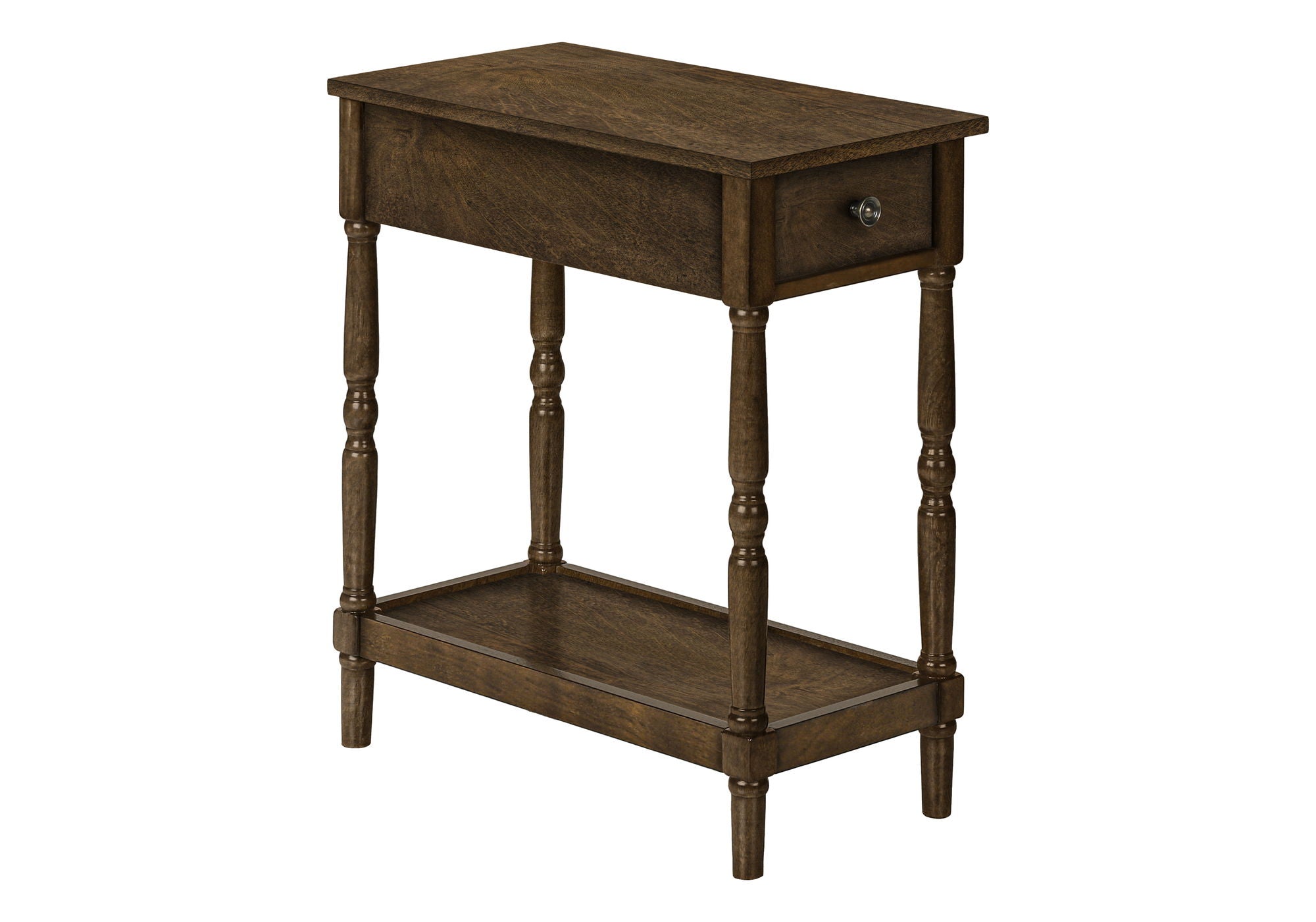 Accent End Table with 2 Tiers and Storage Drawer