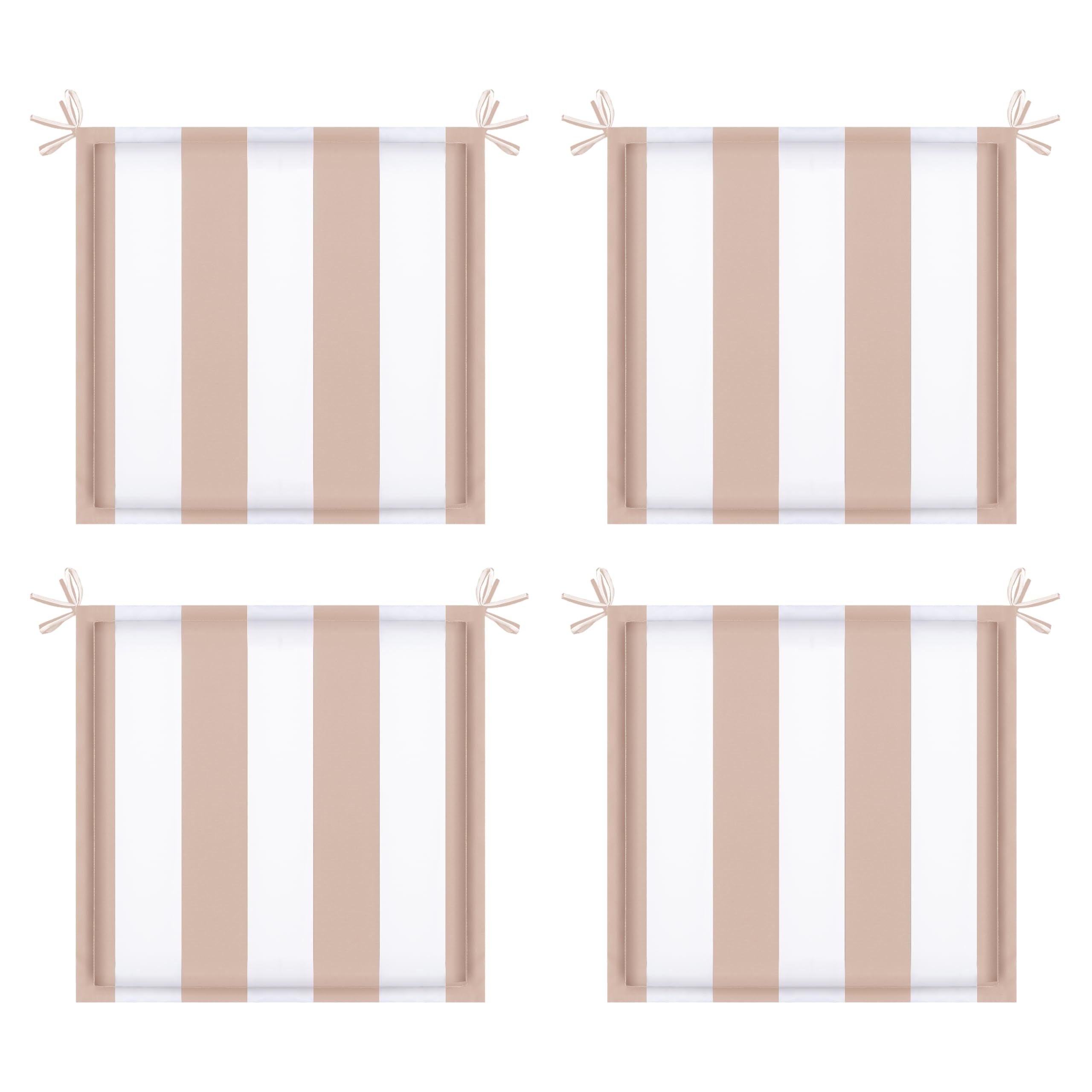 4PCS Outdoor Patio Seat Cushion Replacement with Ties