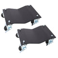 Heavy Duty Steel Vehicle Dollies with Brakes, 2500Lbs Capacity