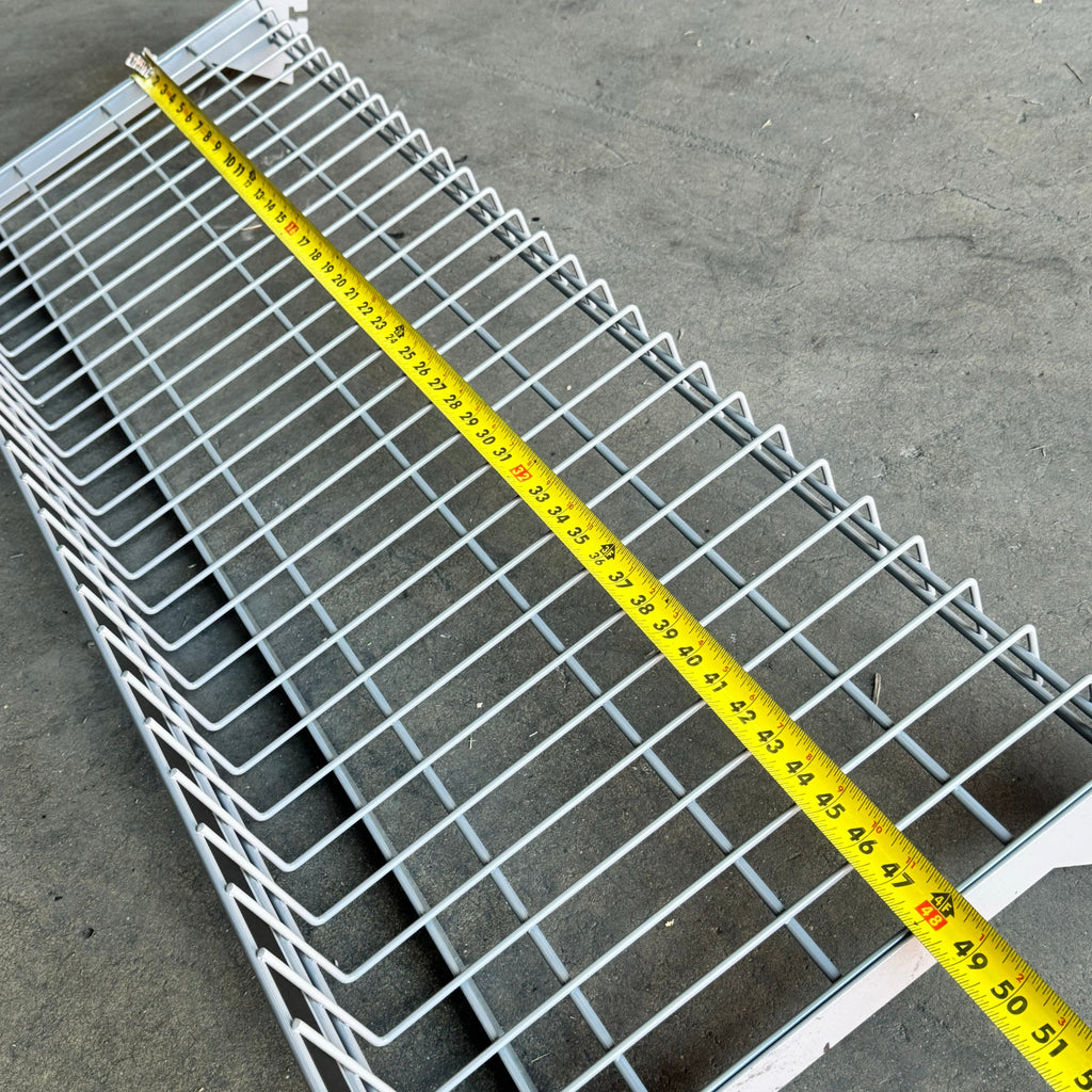 Shoe Rack Shelving 2 Pack Sz 48”Lx17”Wx5 1/2”H Grey 1023034-00PK20155 Used