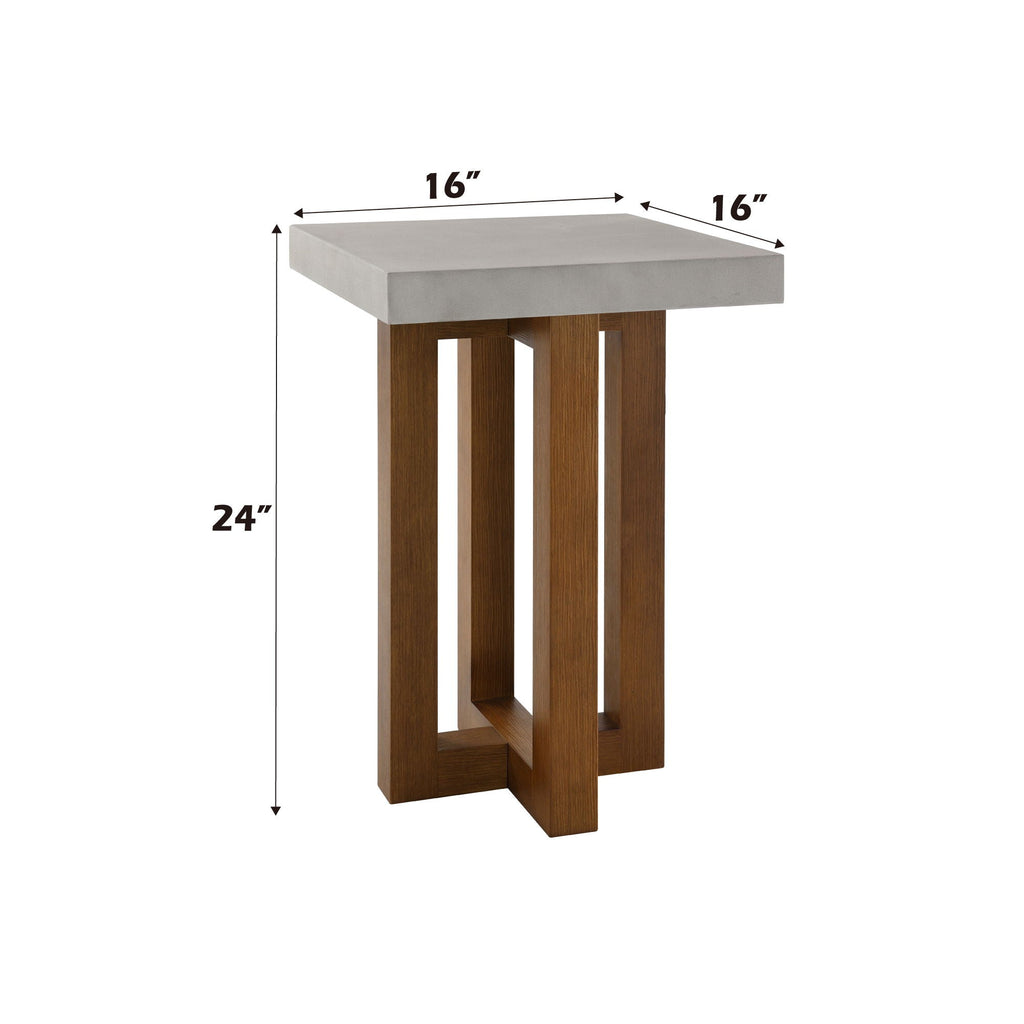 Keven Faux Concrete Top Table