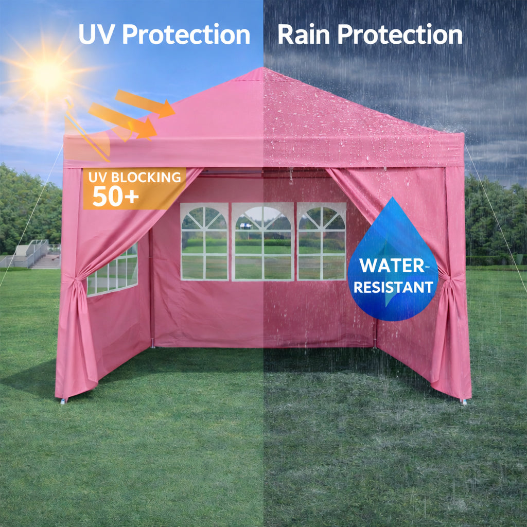 Outdoor 10x10 Ft Pop Up Gazebo Canopy Tent with Removable Sidewalls