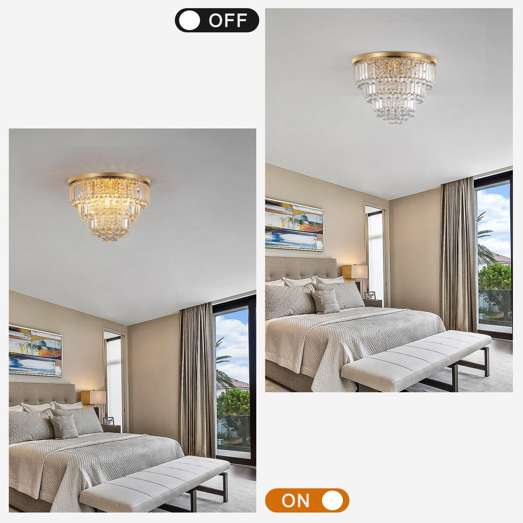 Gold Luxury Modern Style Crystal Ceiling Chandelier