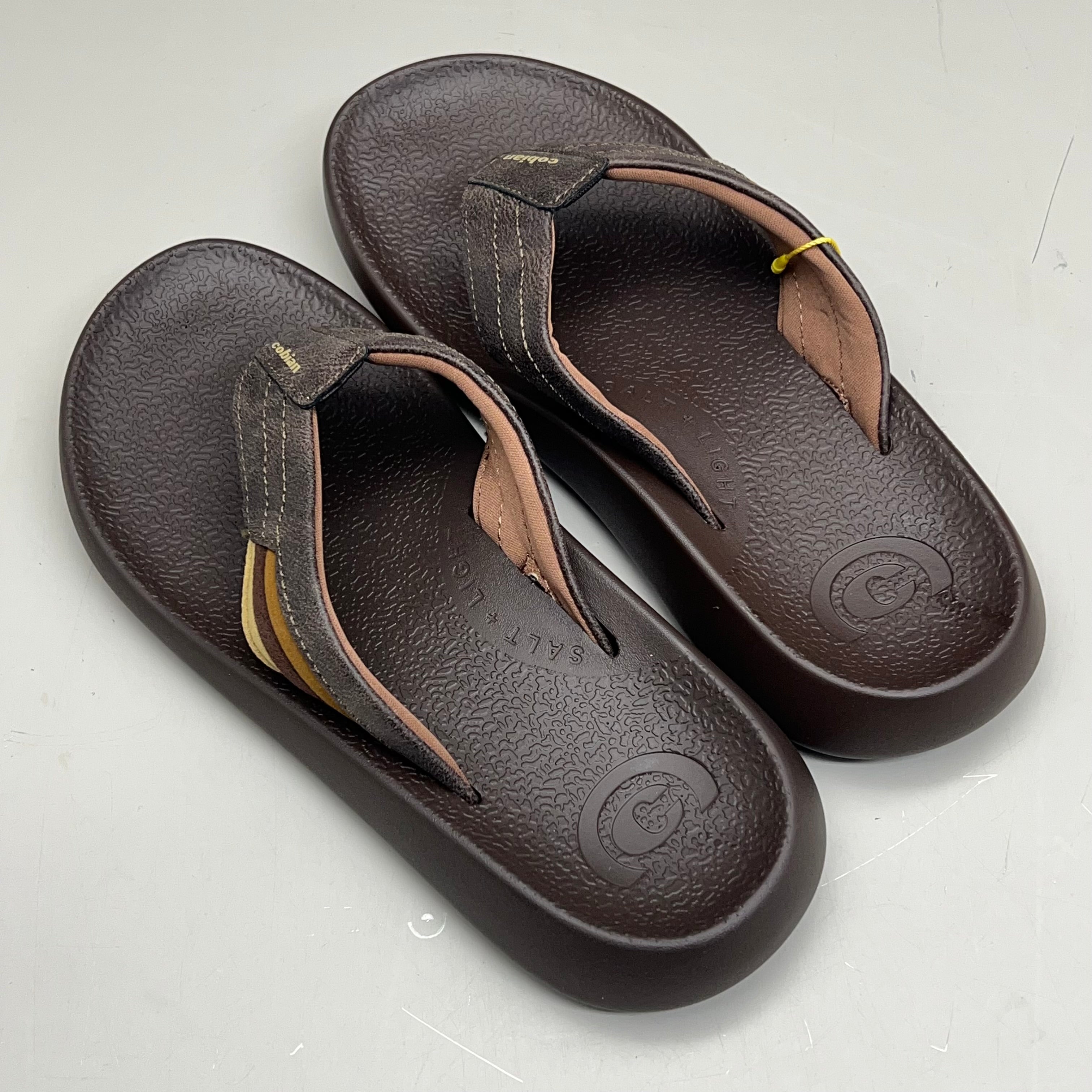 COBIAN Kandui Synthetic Leather Strap Men's Sz 9, EU 41.5 Chocolate KAN25-2011-9