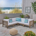 OANA 5-Piece V Shape Sofa Set, White