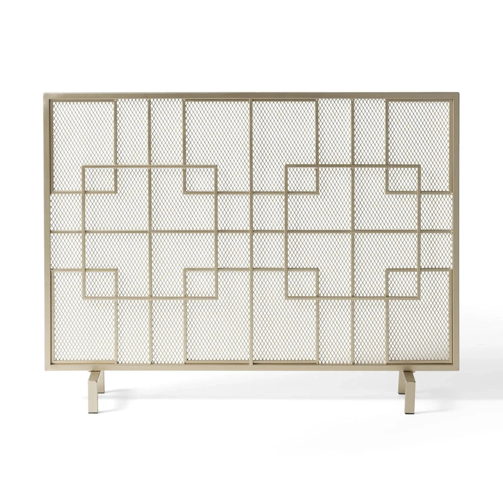 Dorothy Modern Single Panel Iron Fire Screen