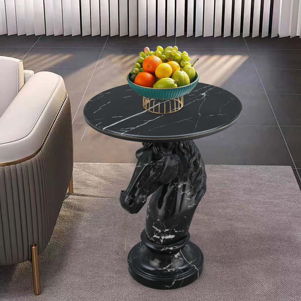 Horse Head Accent Table Animal Statue End Table