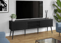 Contemporary 72-Inch Black TV Stand with Storage