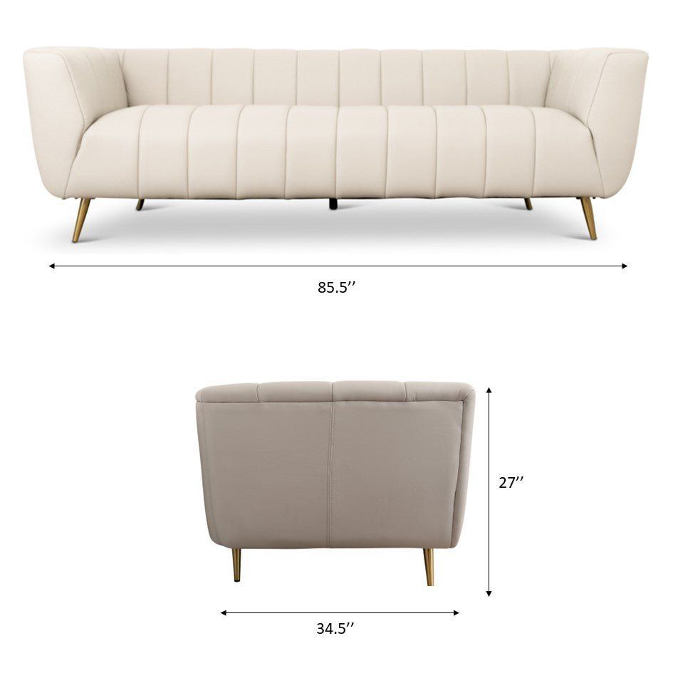 Lamattina - Genuine Italian Channel Tufted Sofa