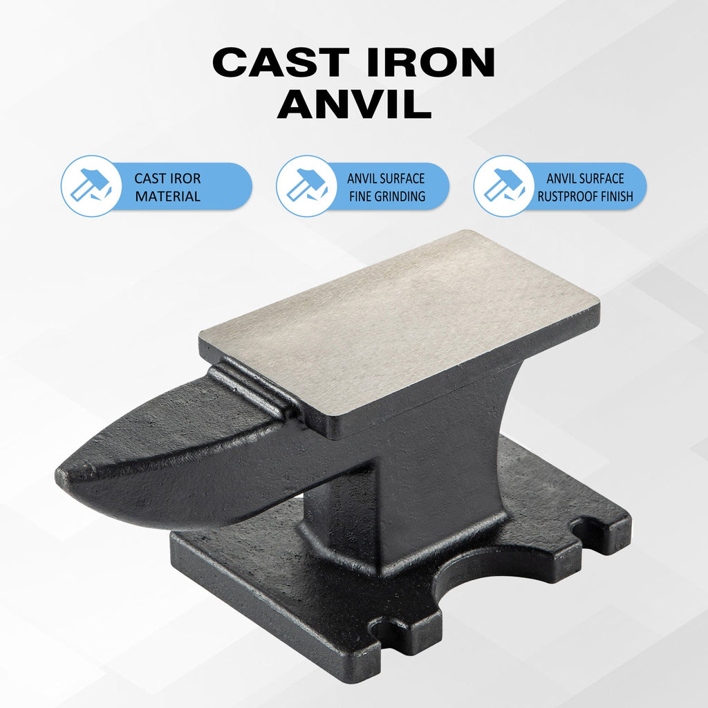 22 Lbs Single Horn Anvil - Black