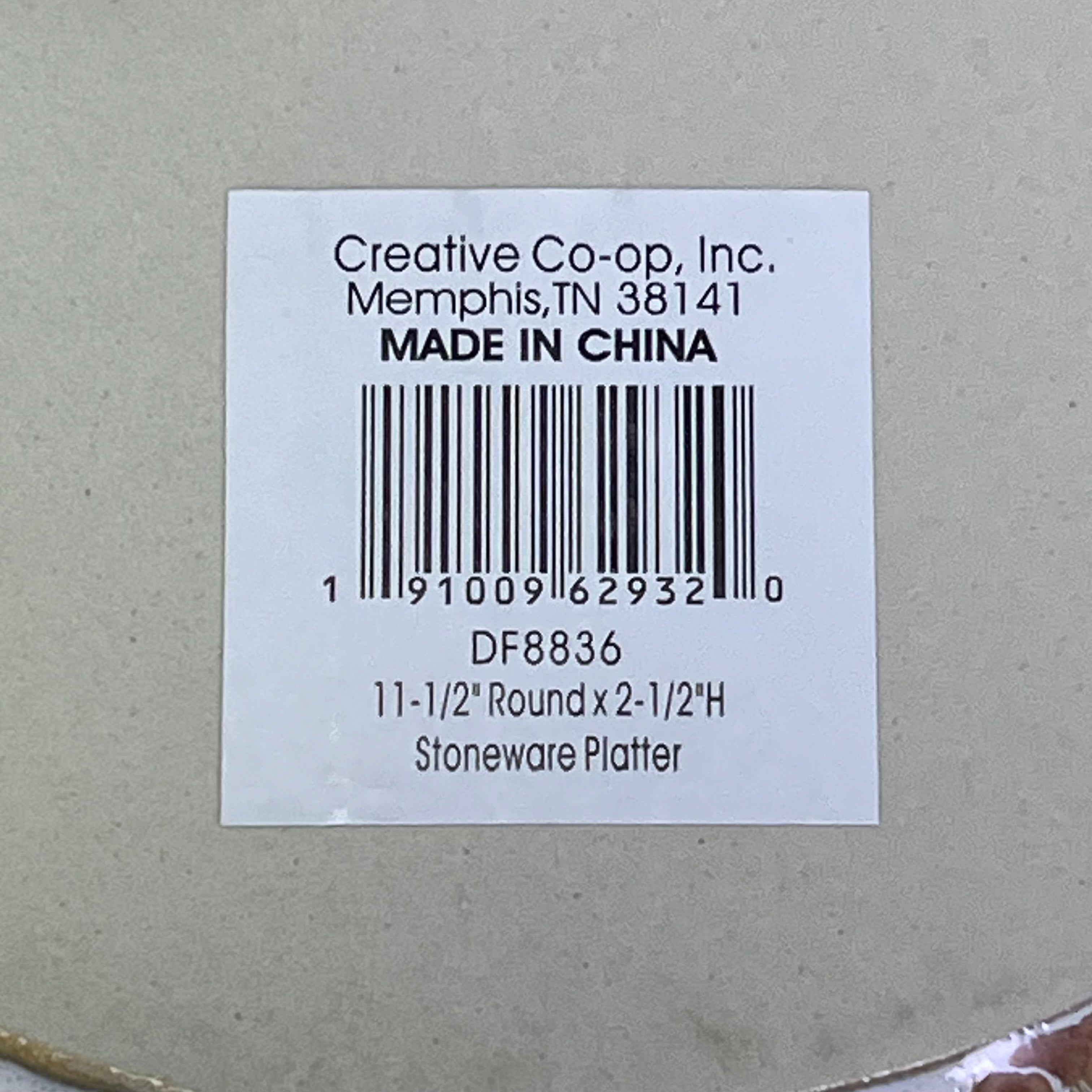 CREATIVE CO-OP Stoneware Bowl Reactive Crackle Glaze 11.5x2.5 DF8836