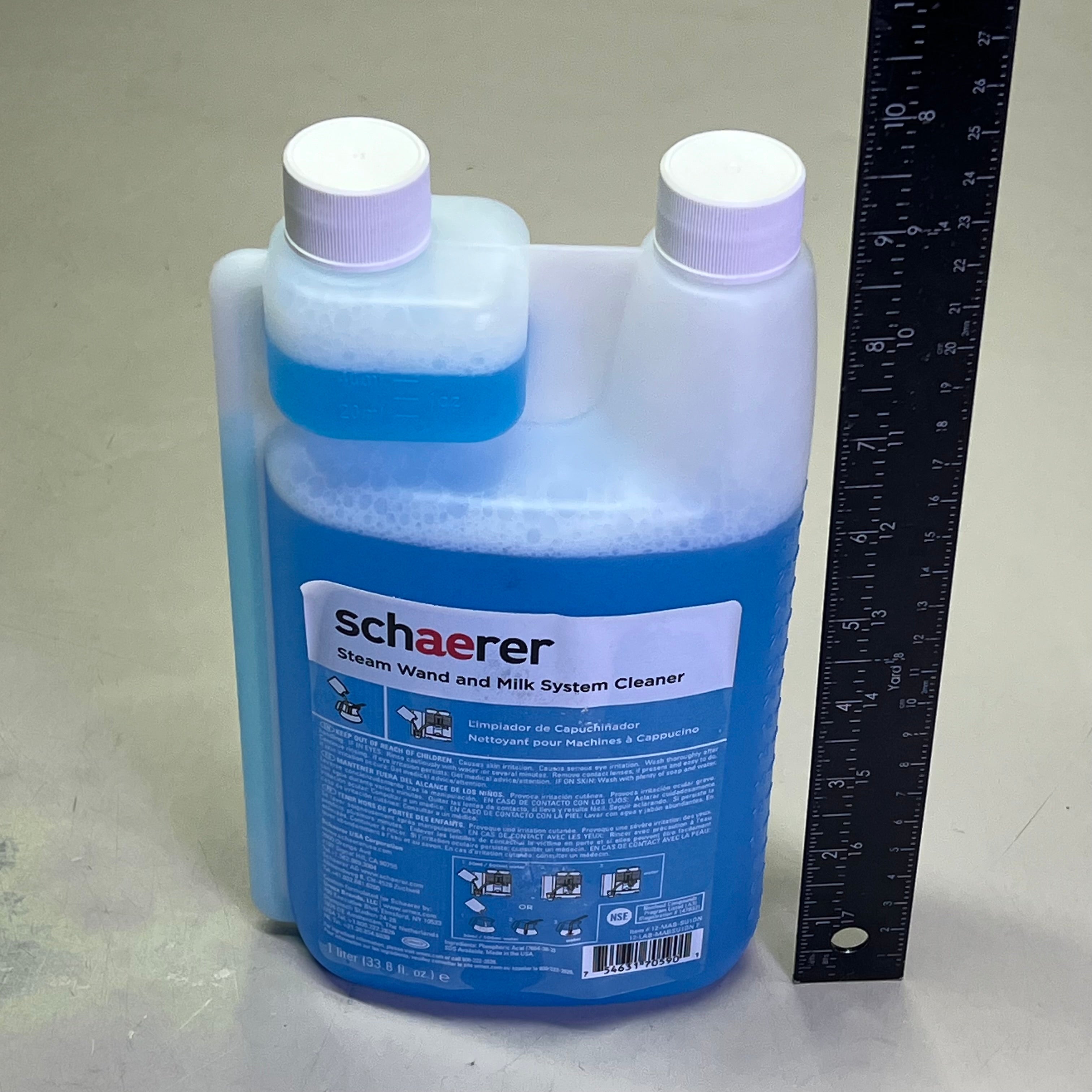 SCHAERER (2 PACK) Steam Wand And Milk System Cleaner OEM  1 L Blue 12-MAB