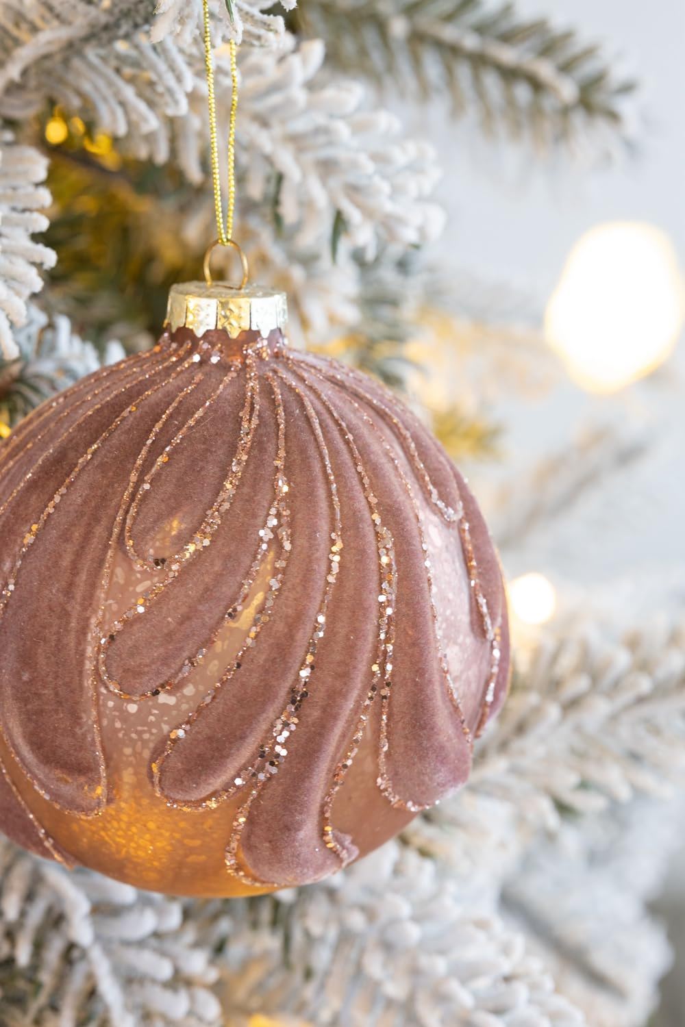 Decorative Hanging Glass Christmas Ball Ornaments - Set of 6