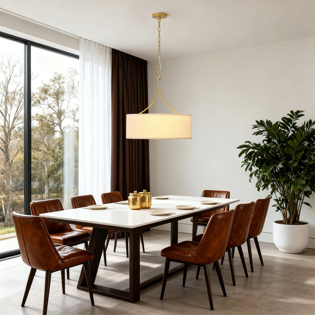 3 Light Drum Pendant Light