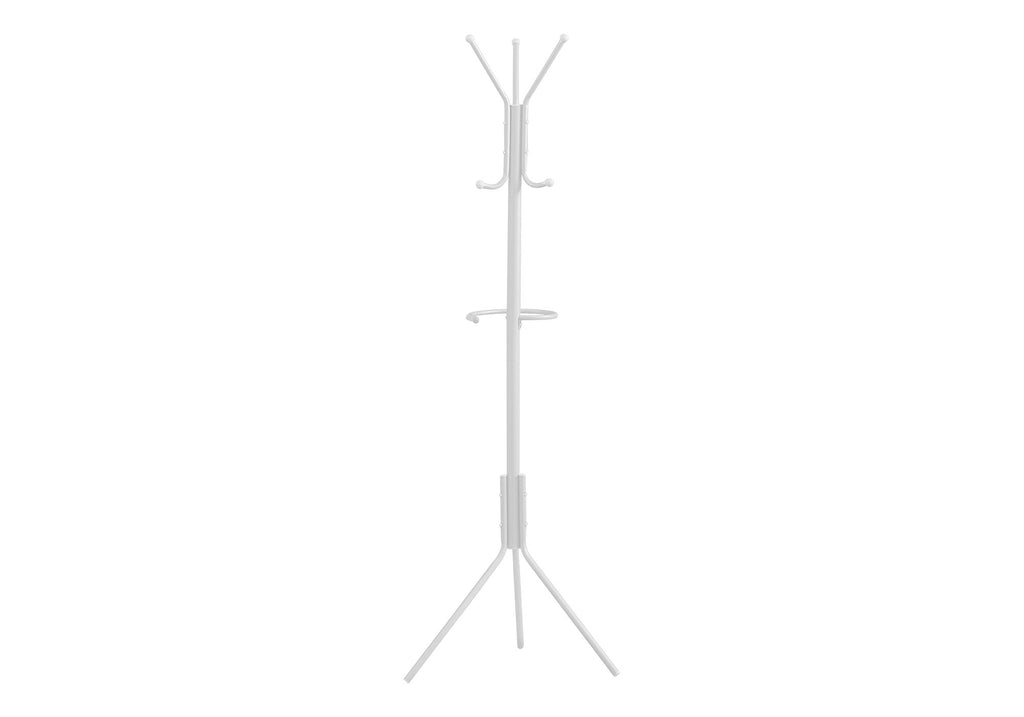 Freestanding Coat Rack with 6 Hooks and Hanging Bar
