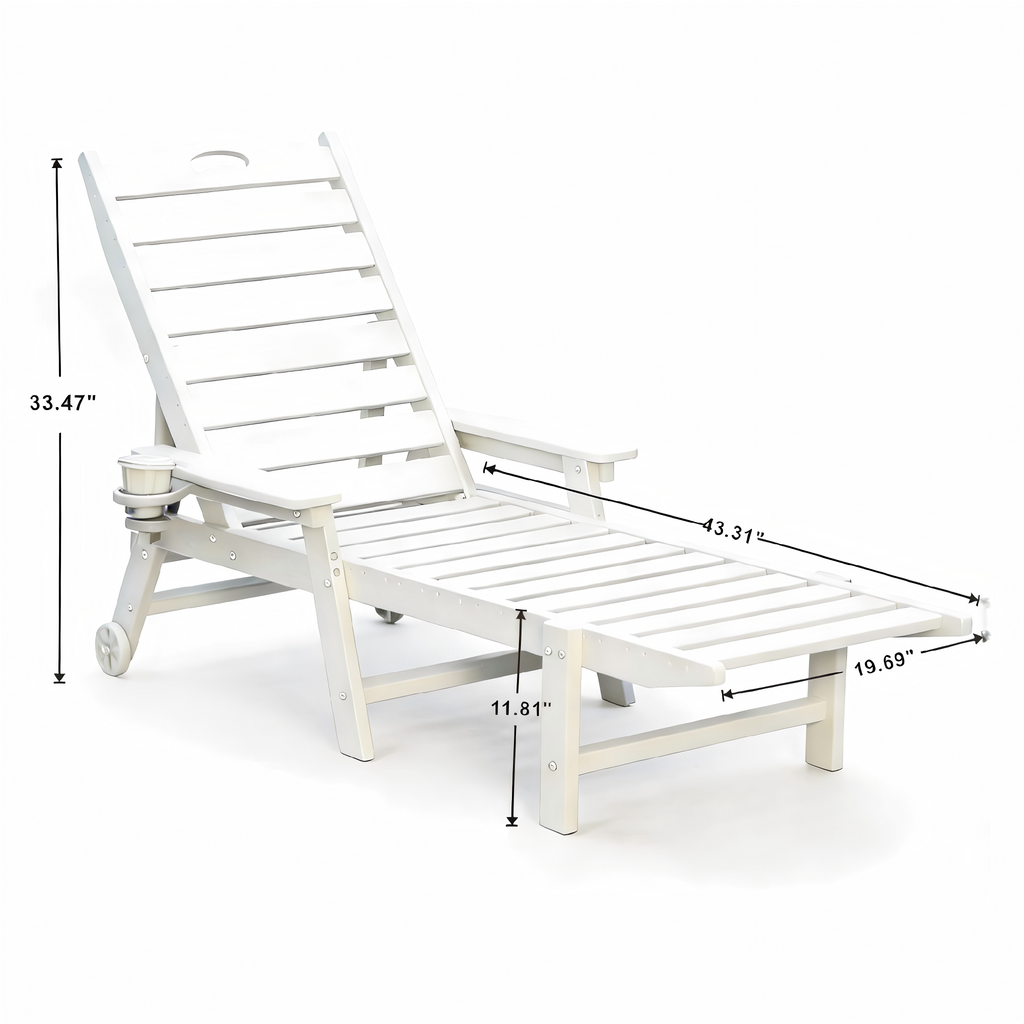 HDPE Chaise Lounge Chair Outdoor