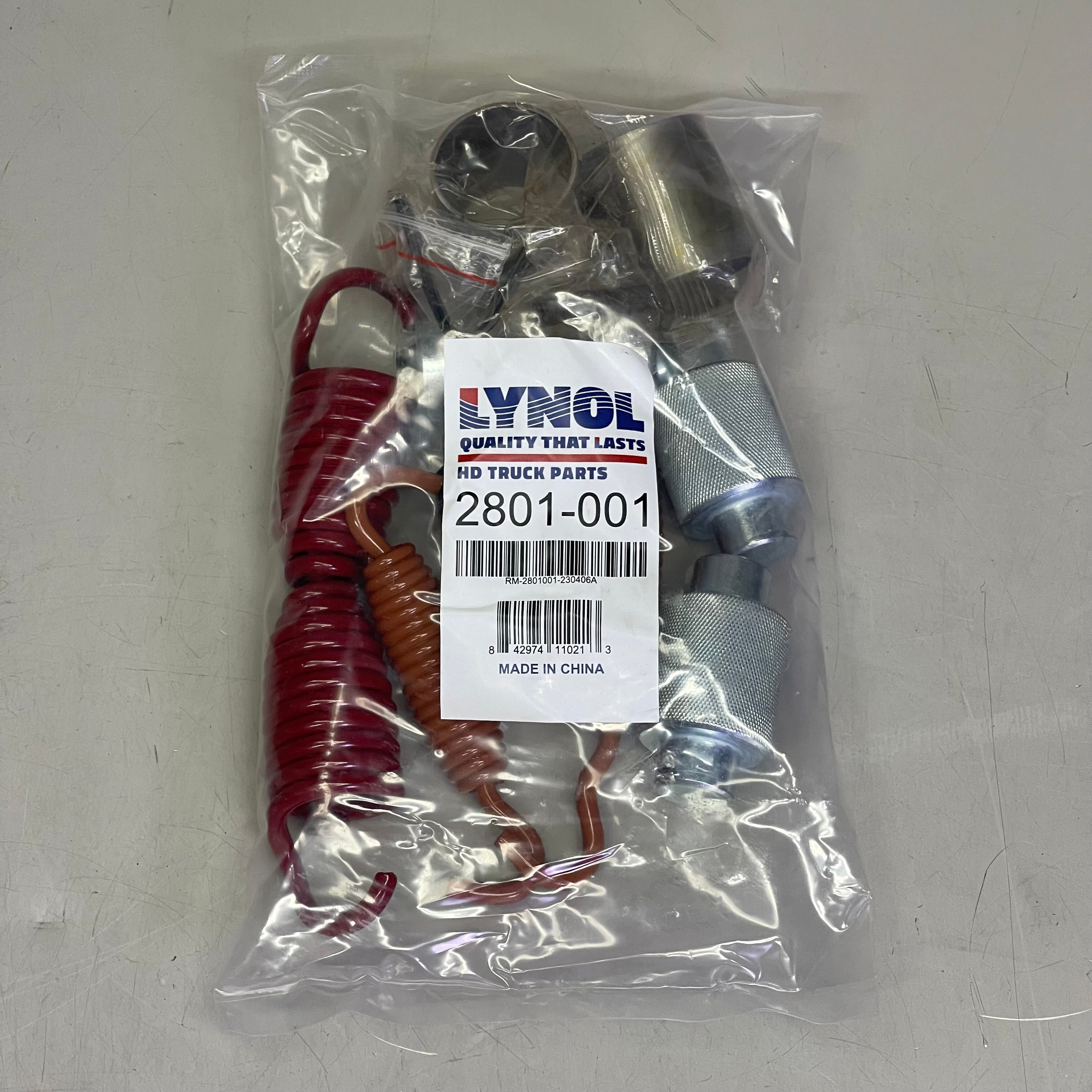 LYNOL Truck HD Air Brake Hardware Kit Steel & Red 2801-001
