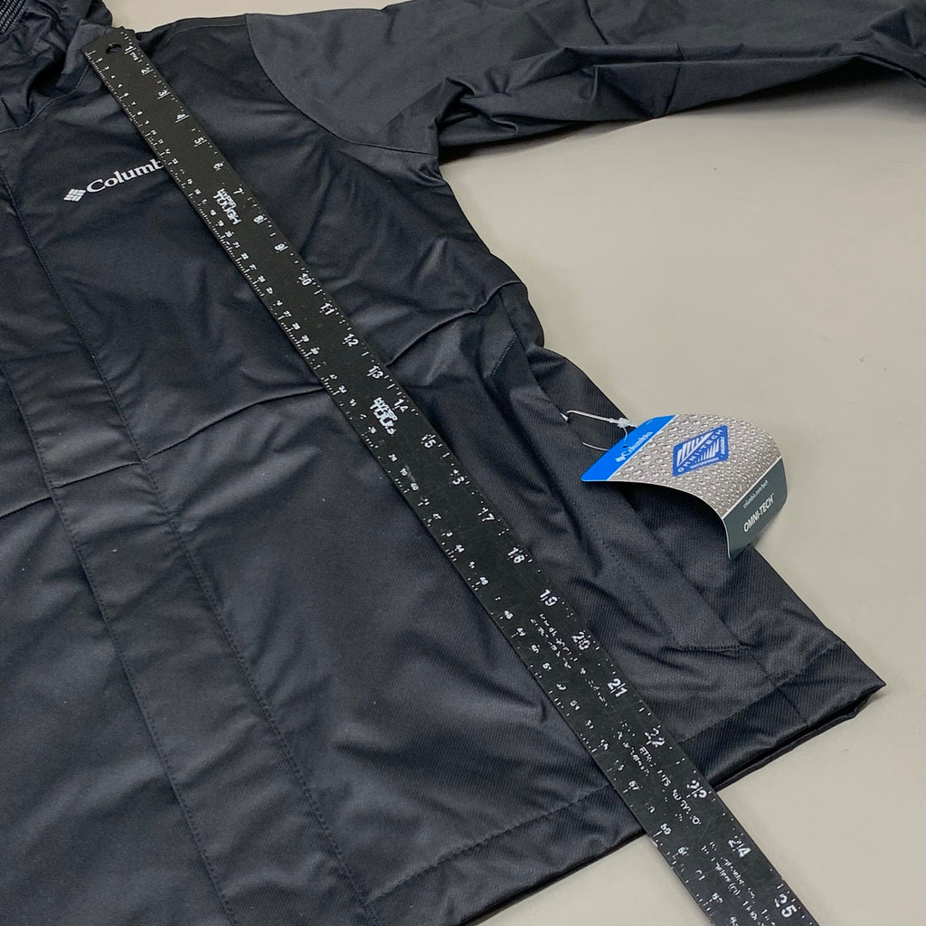 COLUMBIA Reflective Detail Hikebound Jacket Boys Youth Sz M Black SB6647-010