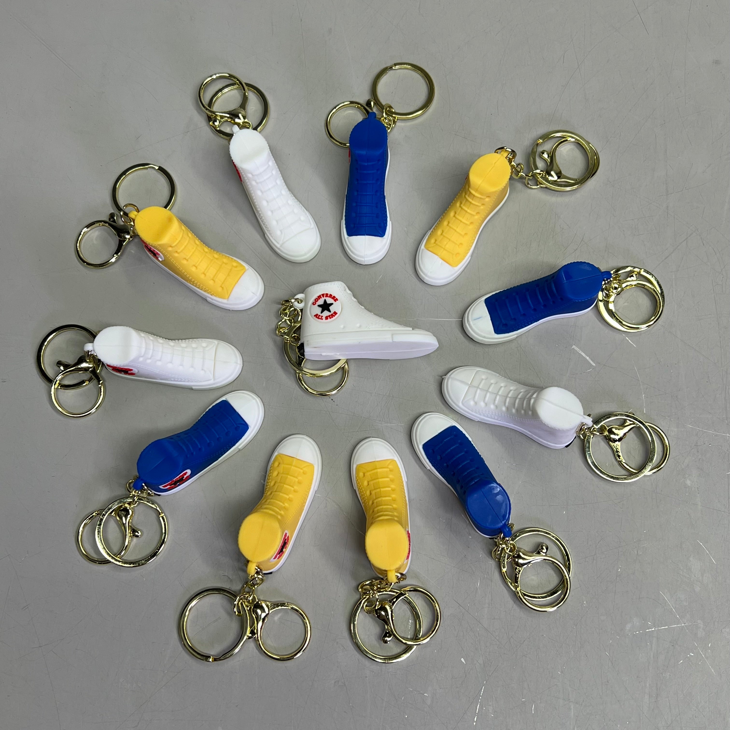 FOREVER SPORTS (12 PACK) Converse Sneaker Shoe Keychains Assorted Colors