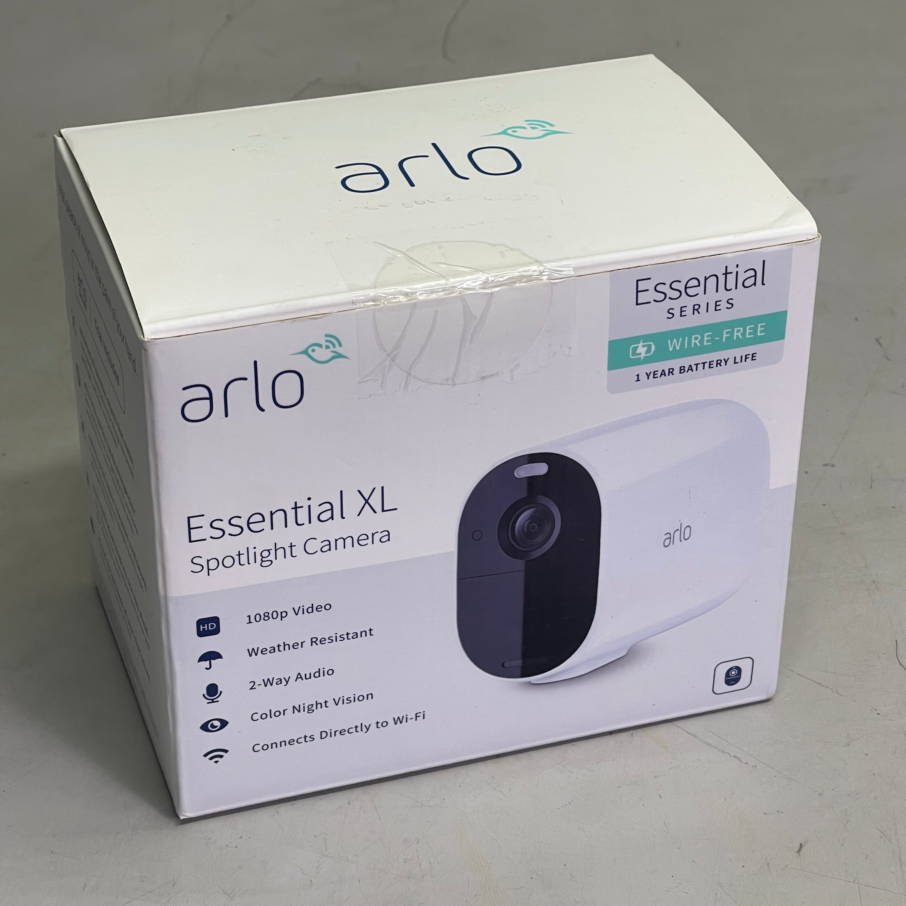 ARLO Essential XL Spotlight Camera 130° FOV White VMC2032W-100NAS (Pre-Owned)