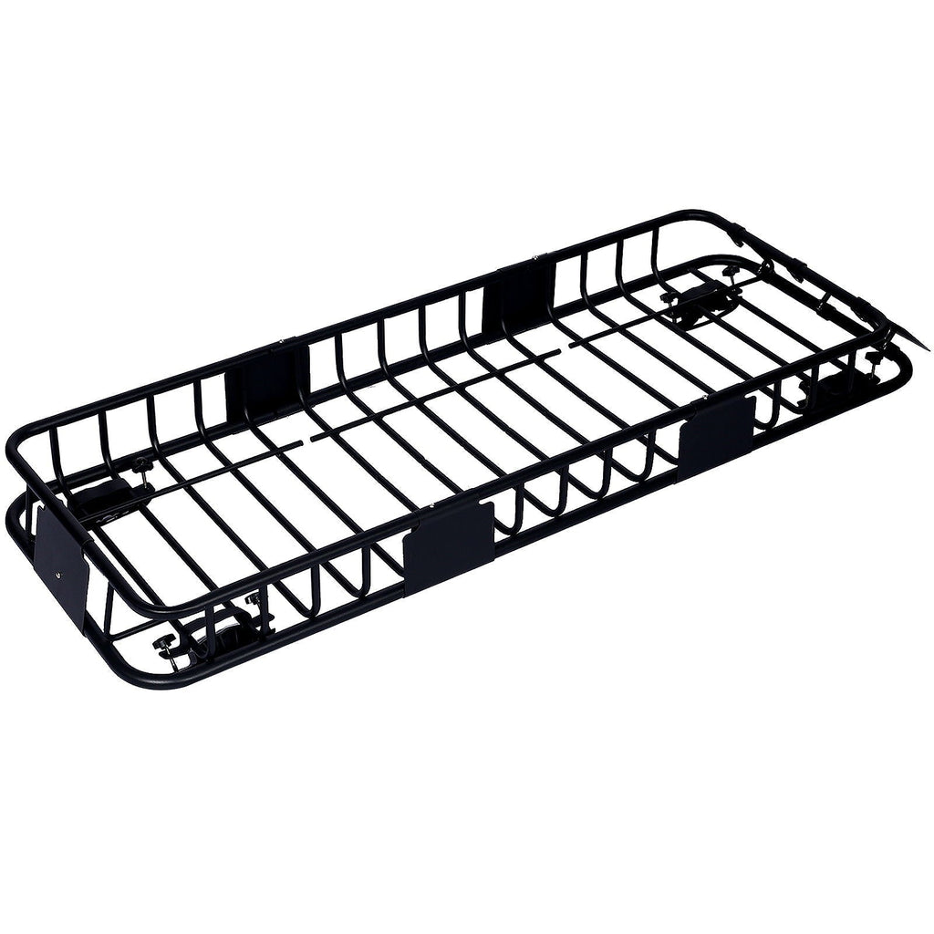 Motoring Rooftop Cargo Carrier Basket Steel Universal Fit Roof Rack