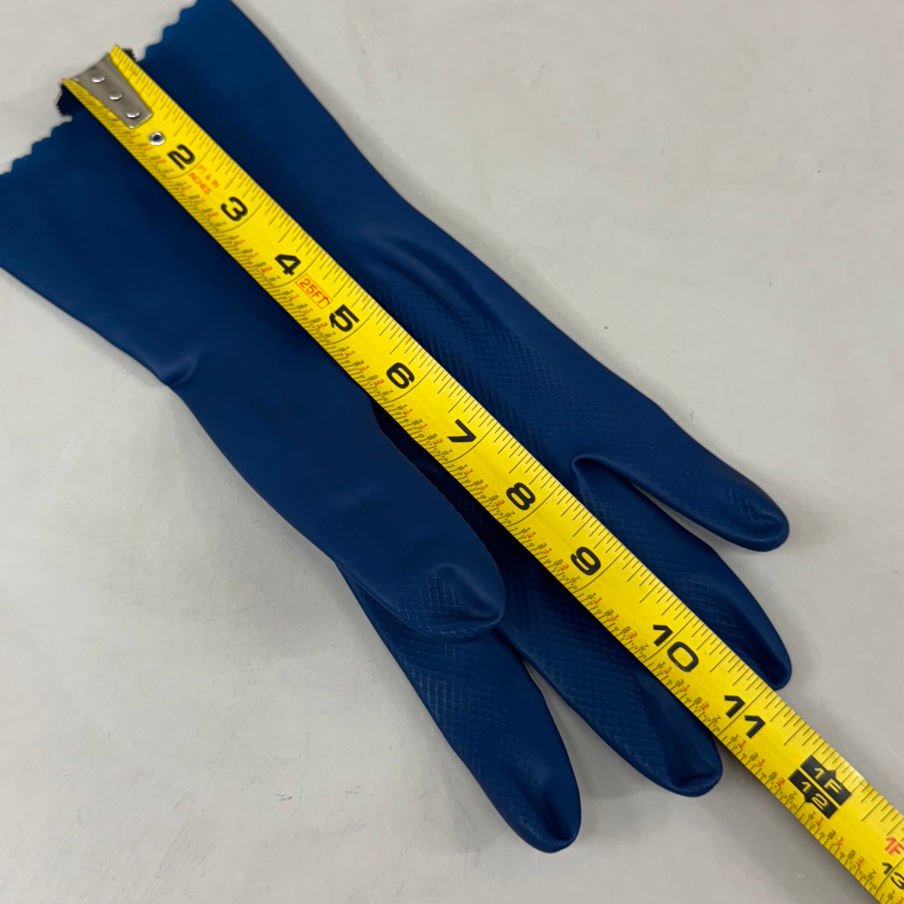 SAFETY ZONE (2 Pack, 24 Gloves) Unlined Latex Canner Gloves  Small Blue