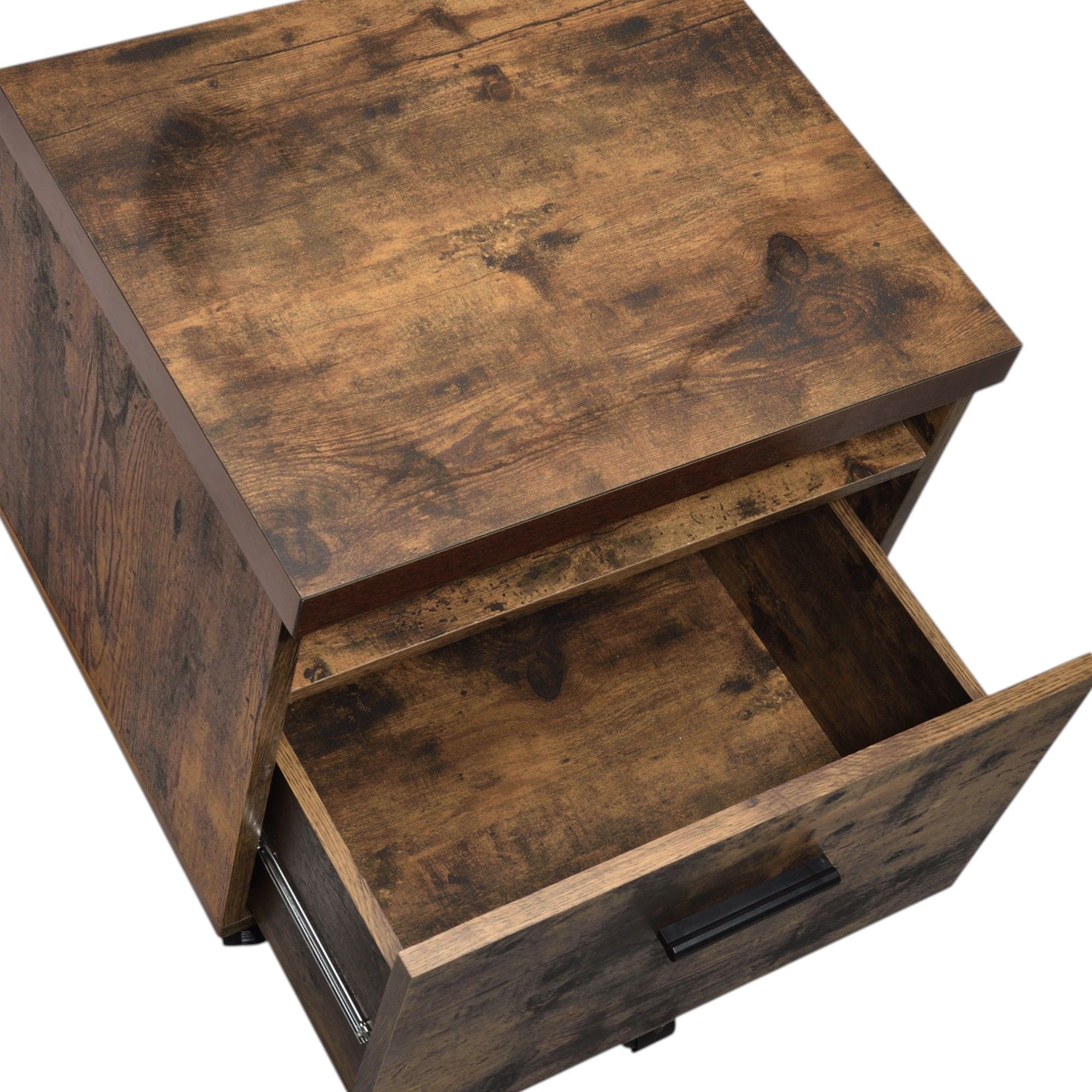 Bob - File Cabinet - Weathered Oak / Black