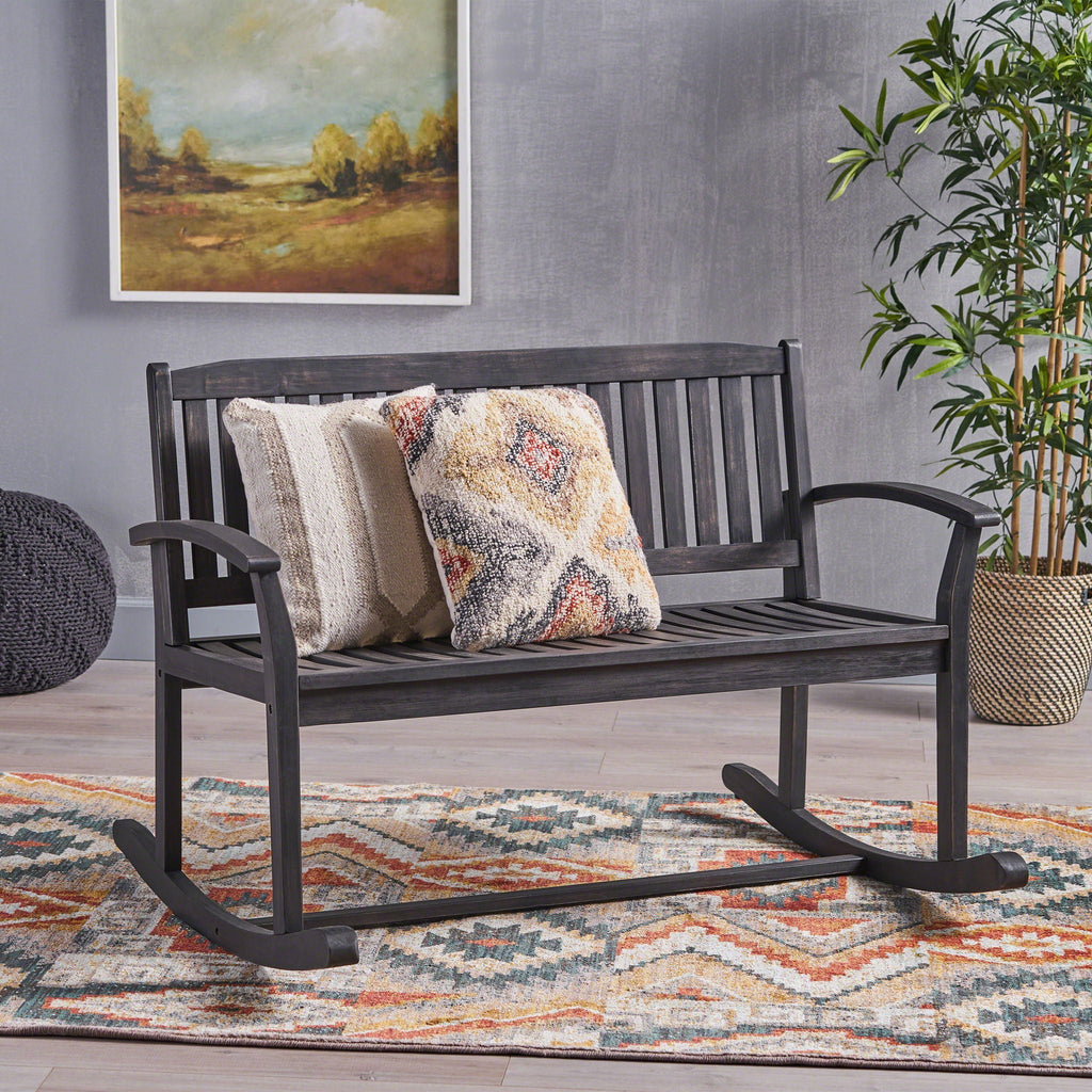 Baxter Rocking Loveseat - Dark Gray