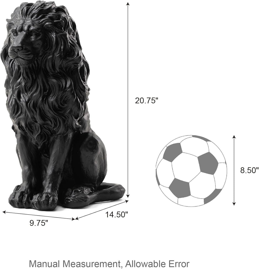 20.5" Resin Outdoor Lion Statue
