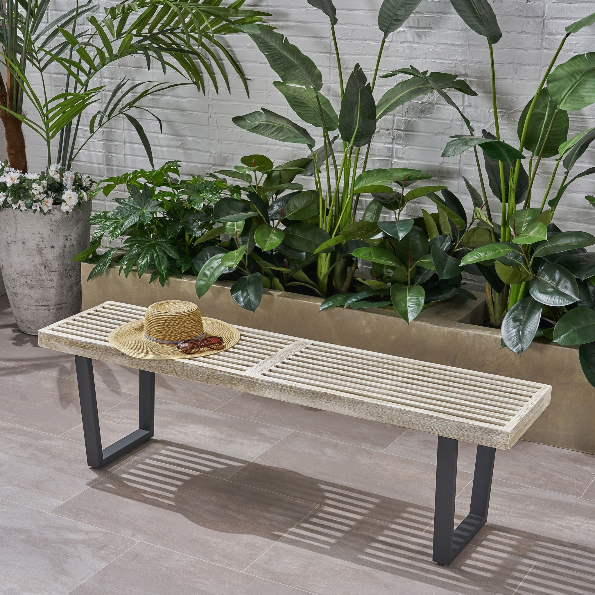 Intrinsic Outdoor Dining Bench With Slat Top