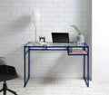 Yasin Glass Top Writing Desk