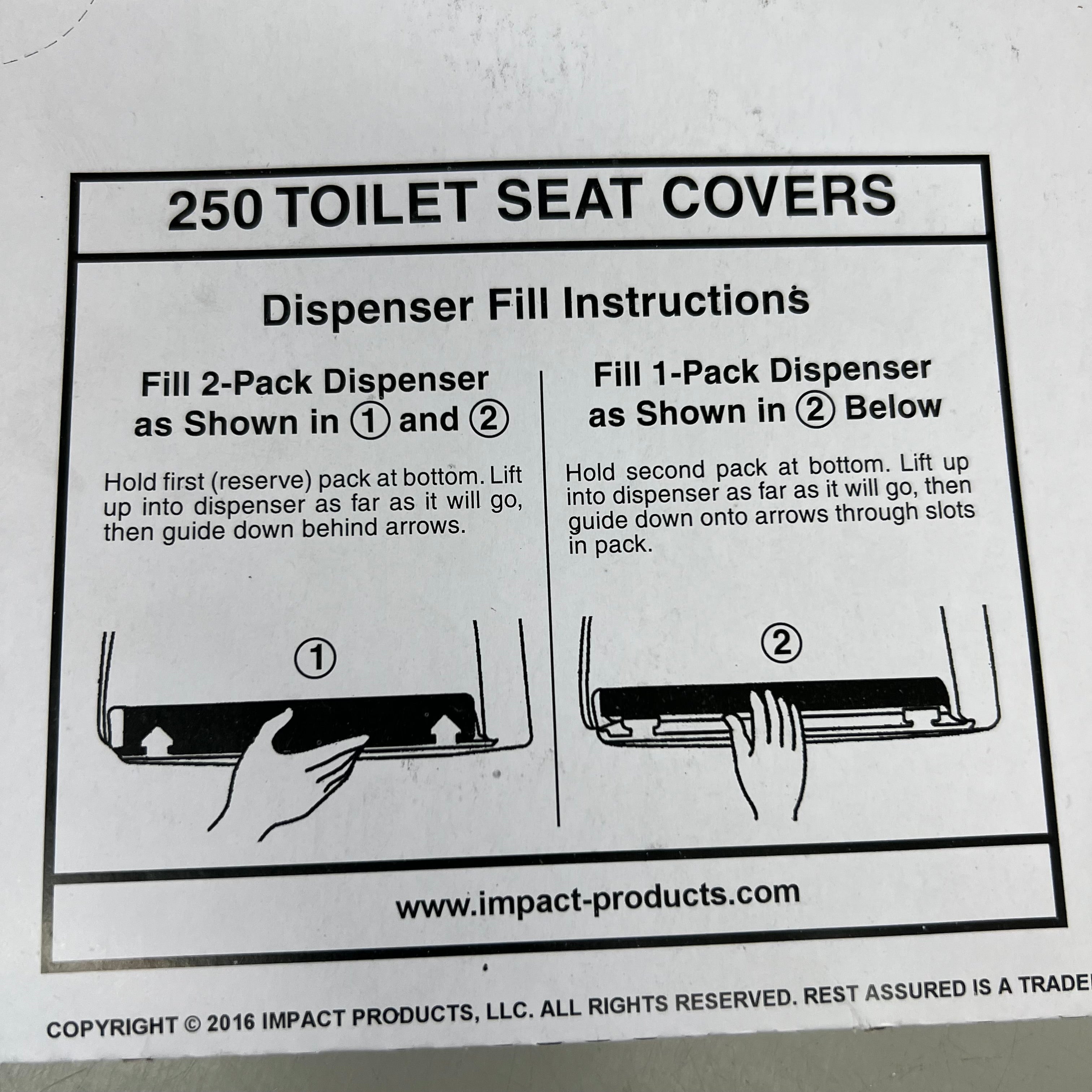 IMPACT EARTH Toilet Seat Cover 250 Toilet Seat Covers White 25121973